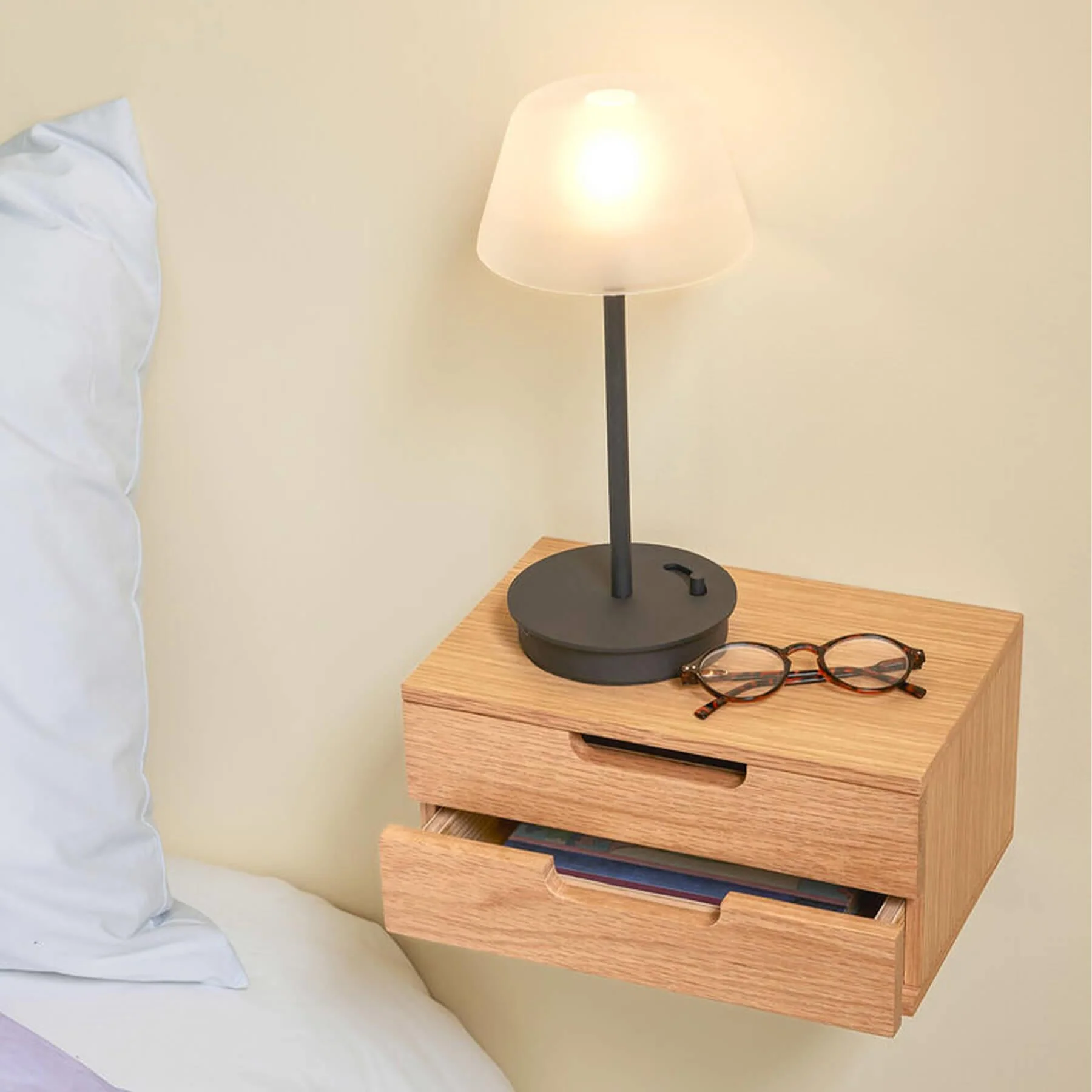 Hubsch Athand Wall Shelf/ Bedside Table - Image 2