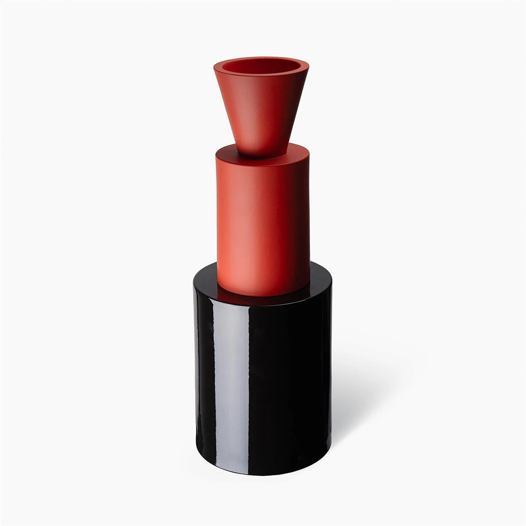 Bitossi Nathalie Du Pasquier - Nero, Rosso Lucido Sculpture - Image 2