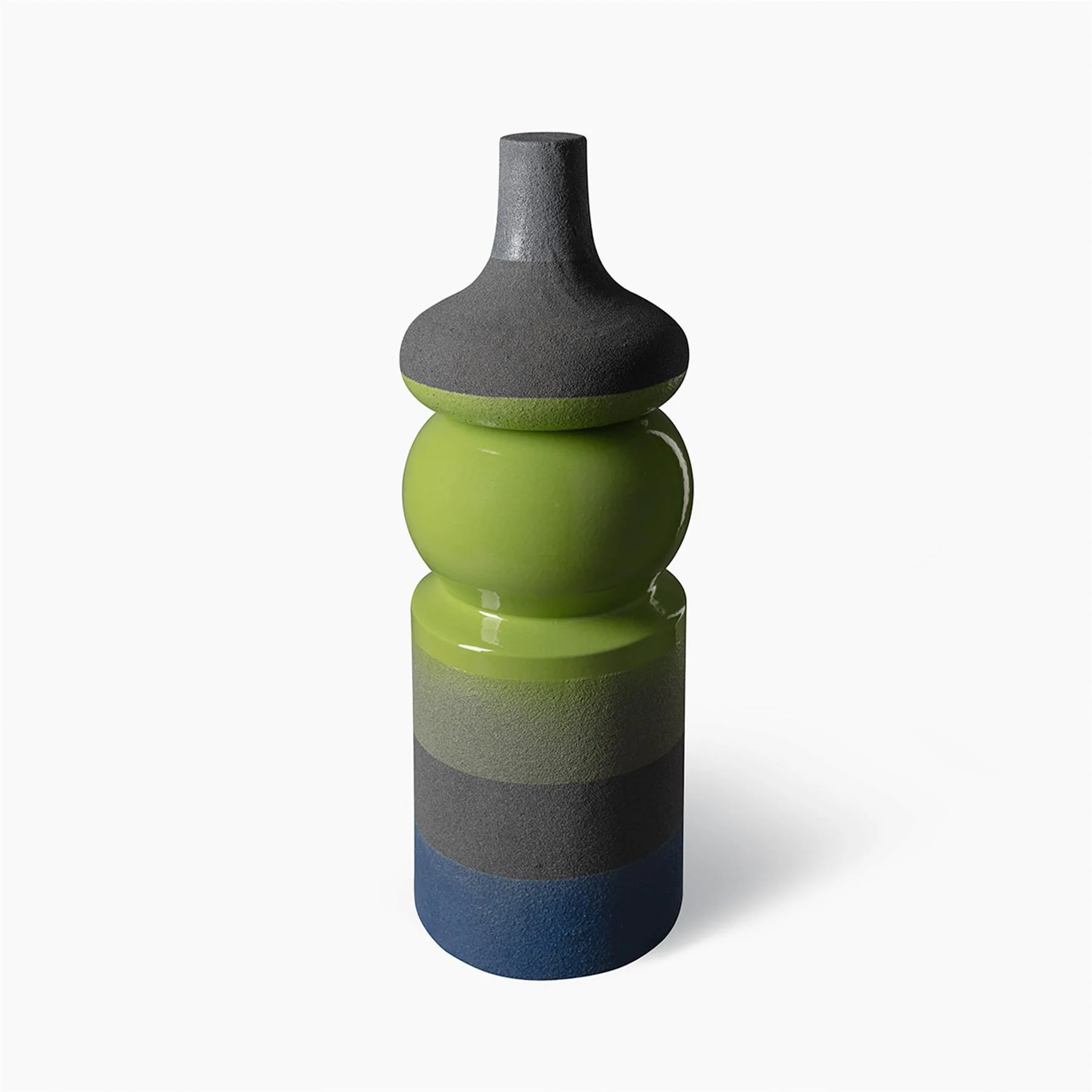 Bitossi Vaso Serie Lava Smalto Verde M. A Fasce - Image 2