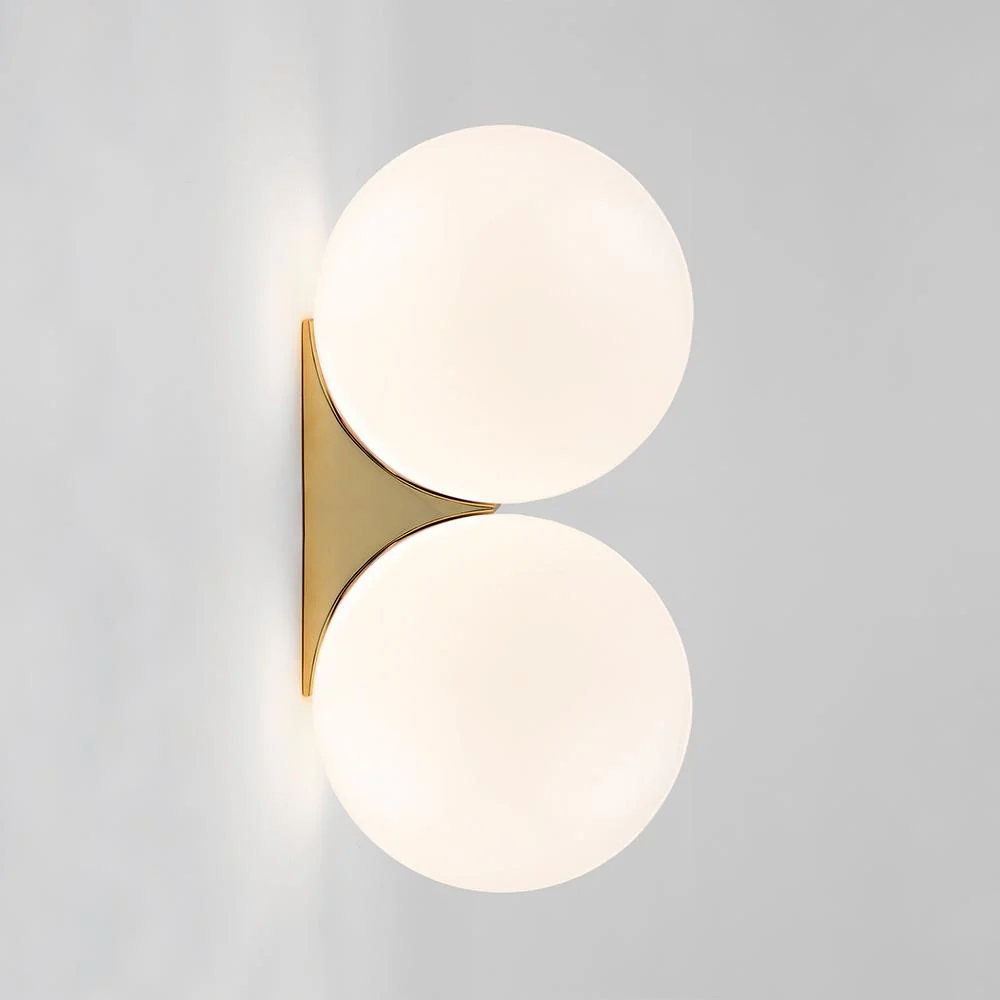 Brass architectural collection double wall light - Image 3