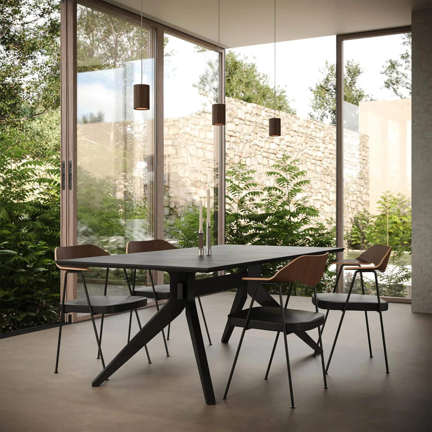 Case Furniture Cross Fixed Dining Table - Image 3