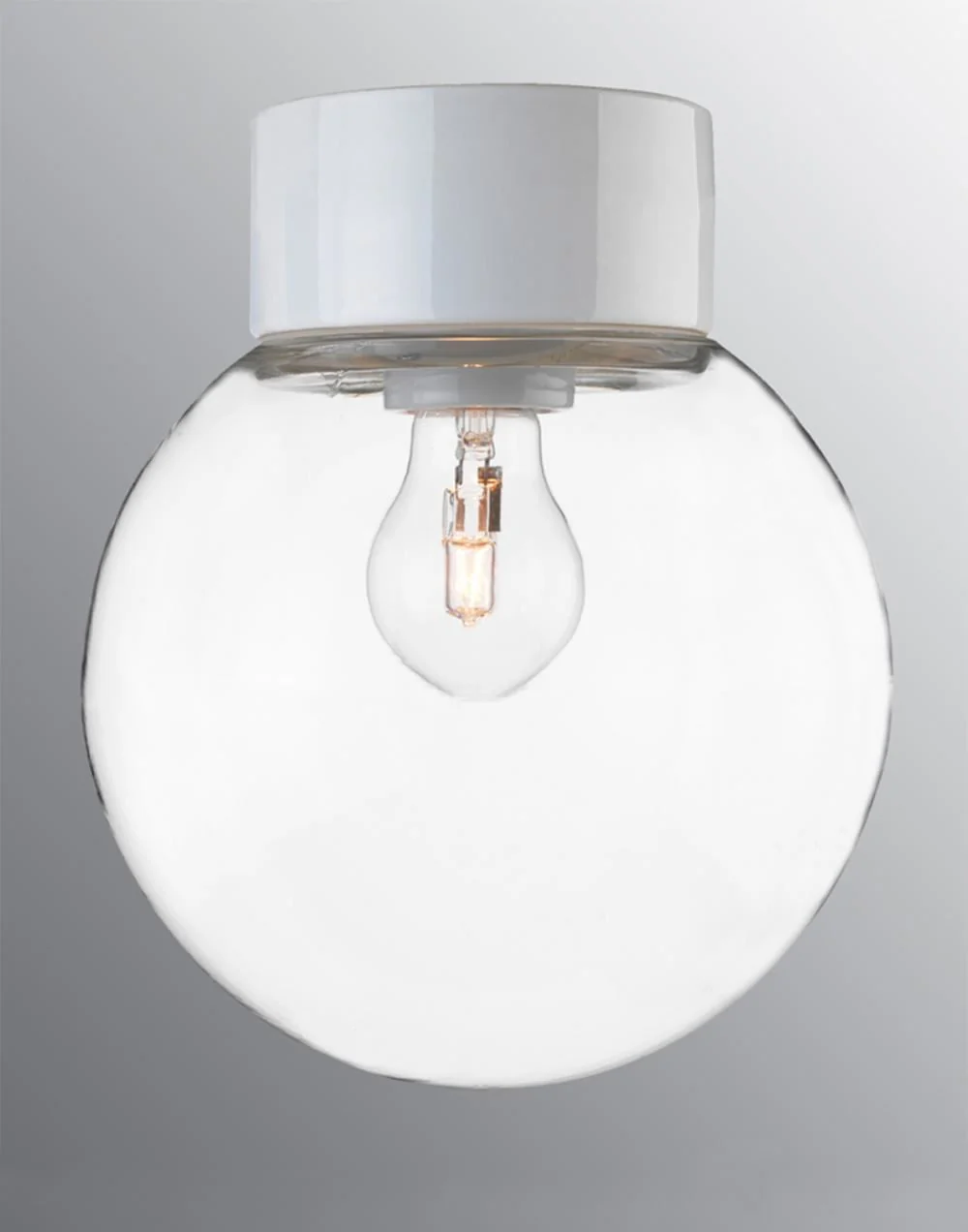 Classic globe ceramic bathroom wall or ceiling light - Image 2