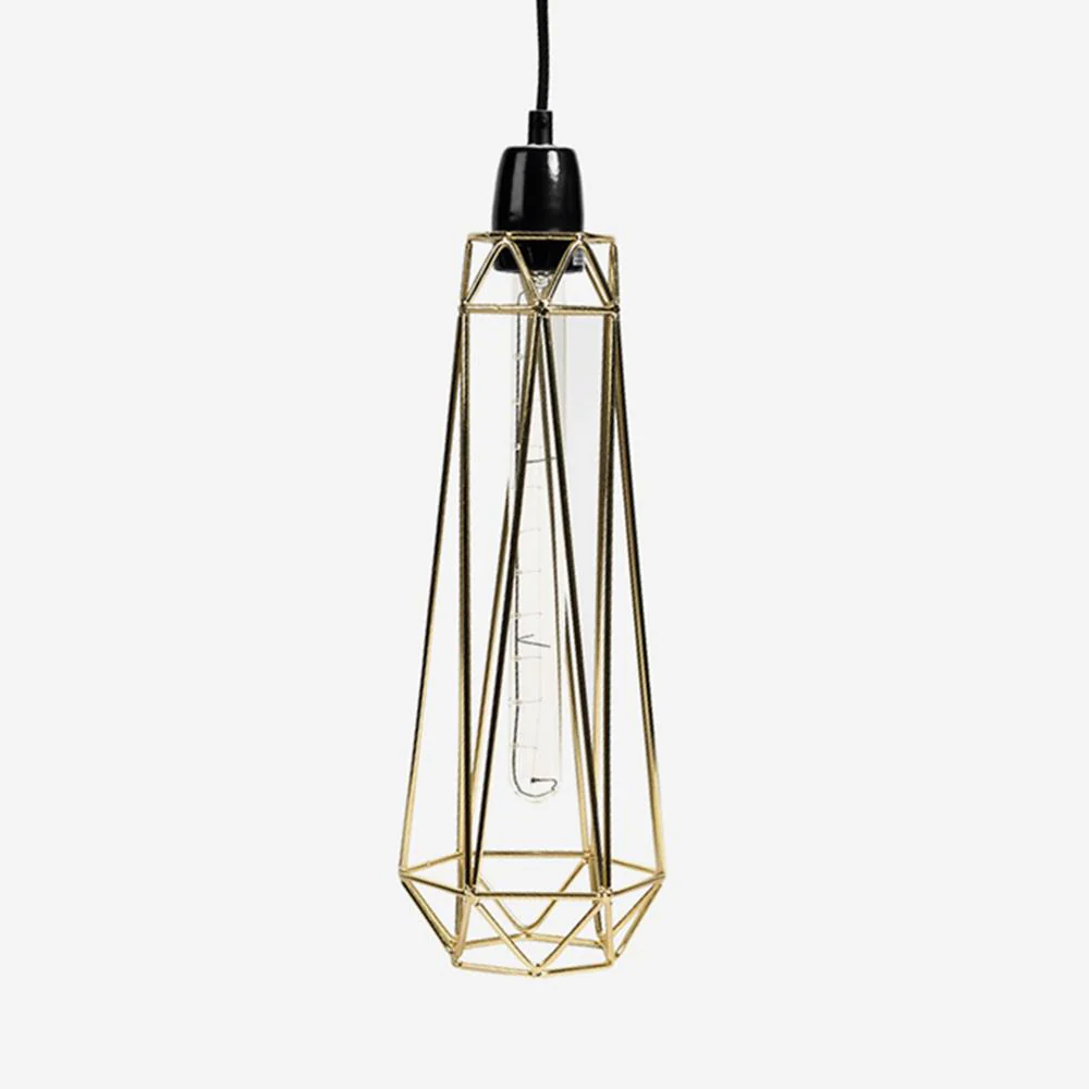 Outlet Diamond Cage Pendant Light with FREE Filament Bulb - Image 10