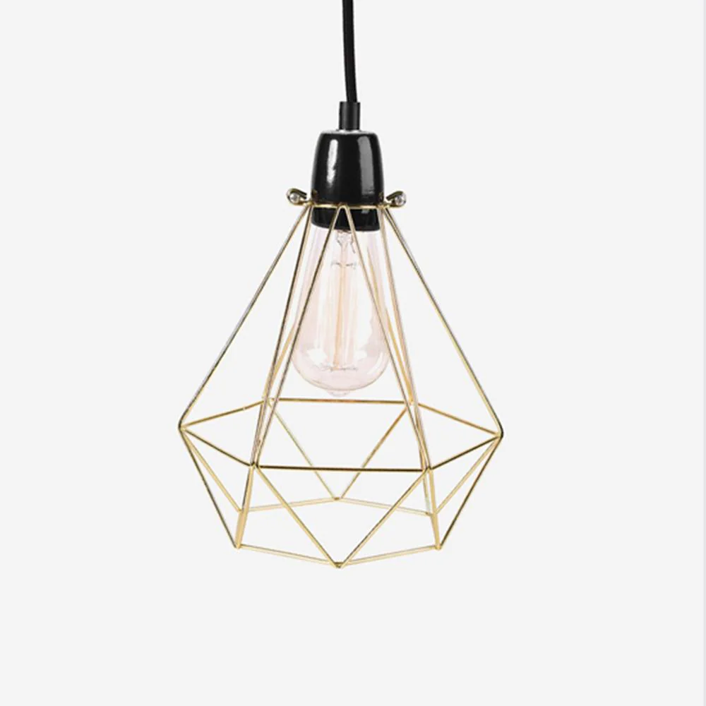 Outlet Diamond Cage Pendant Light with FREE Filament Bulb - Image 11
