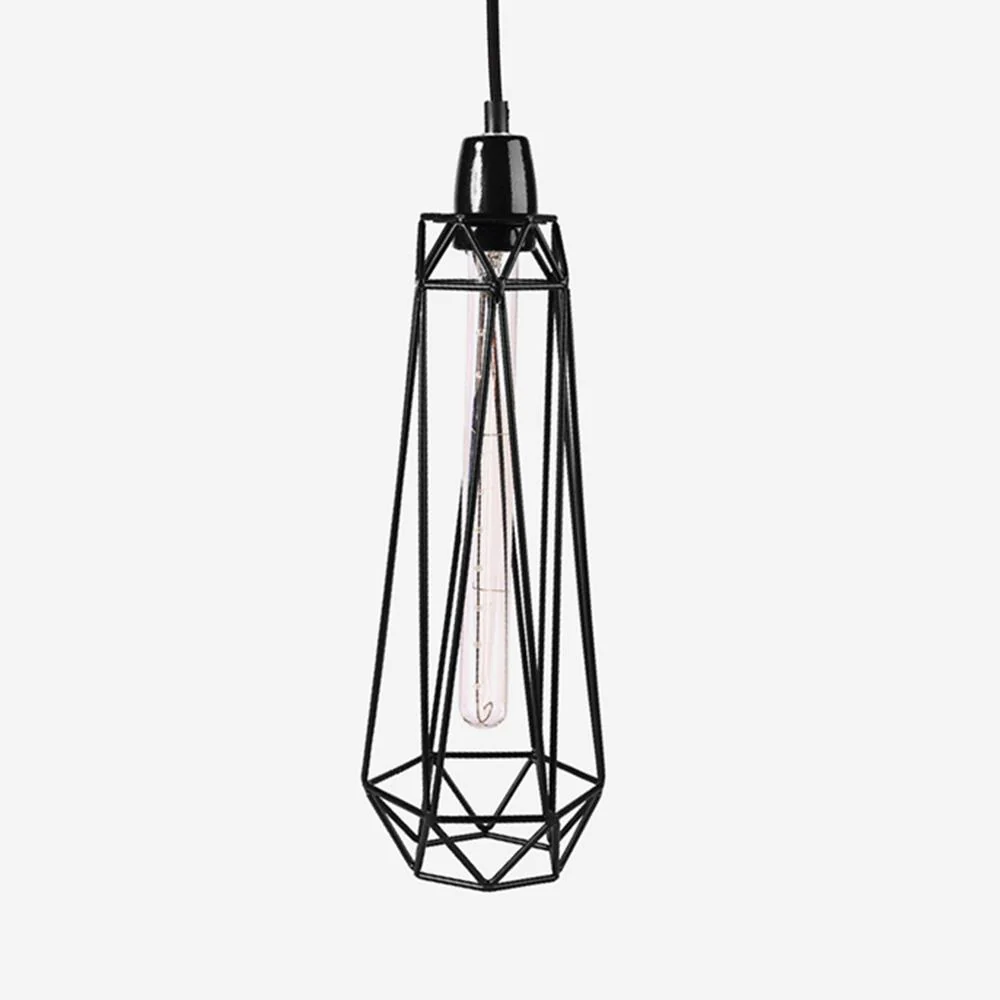 Outlet Diamond Cage Pendant Light with FREE Filament Bulb - Image 4