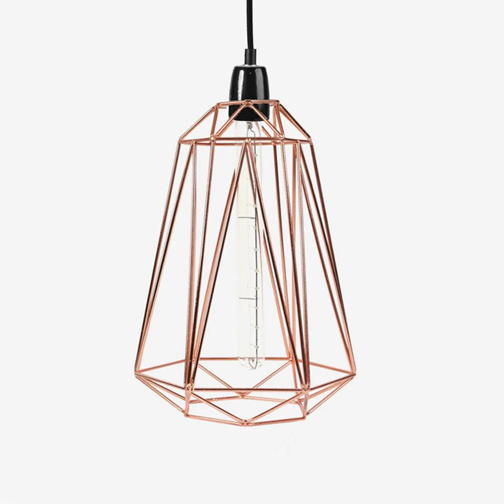 Outlet Diamond Cage Pendant Light with FREE Filament Bulb - Image 5