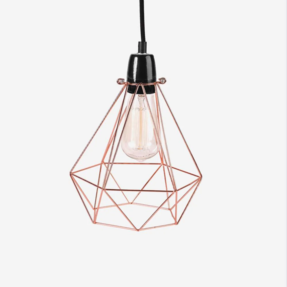 Outlet Diamond Cage Pendant Light with FREE Filament Bulb - Image 6