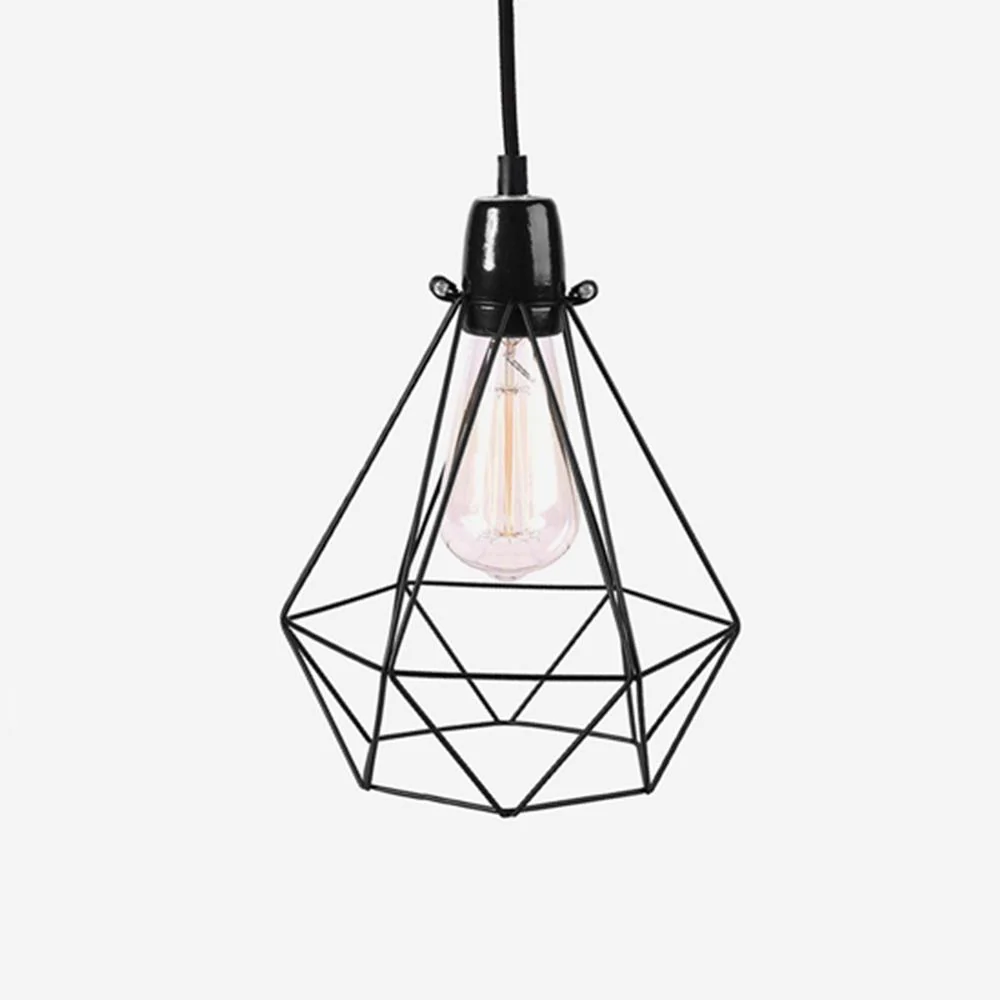 Outlet Diamond Cage Pendant Light with FREE Filament Bulb - Image 7