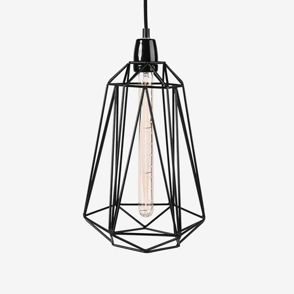 Outlet Diamond Cage Pendant Light with FREE Filament Bulb - Image 9