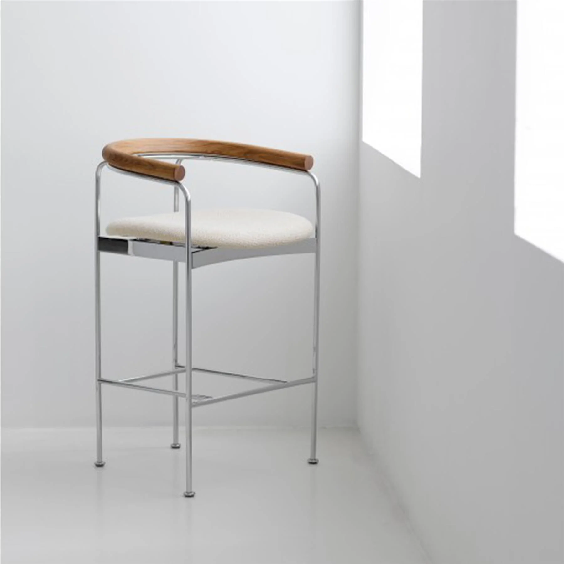 DK3 Baia Counter Stool with Wooden Back - Image 2