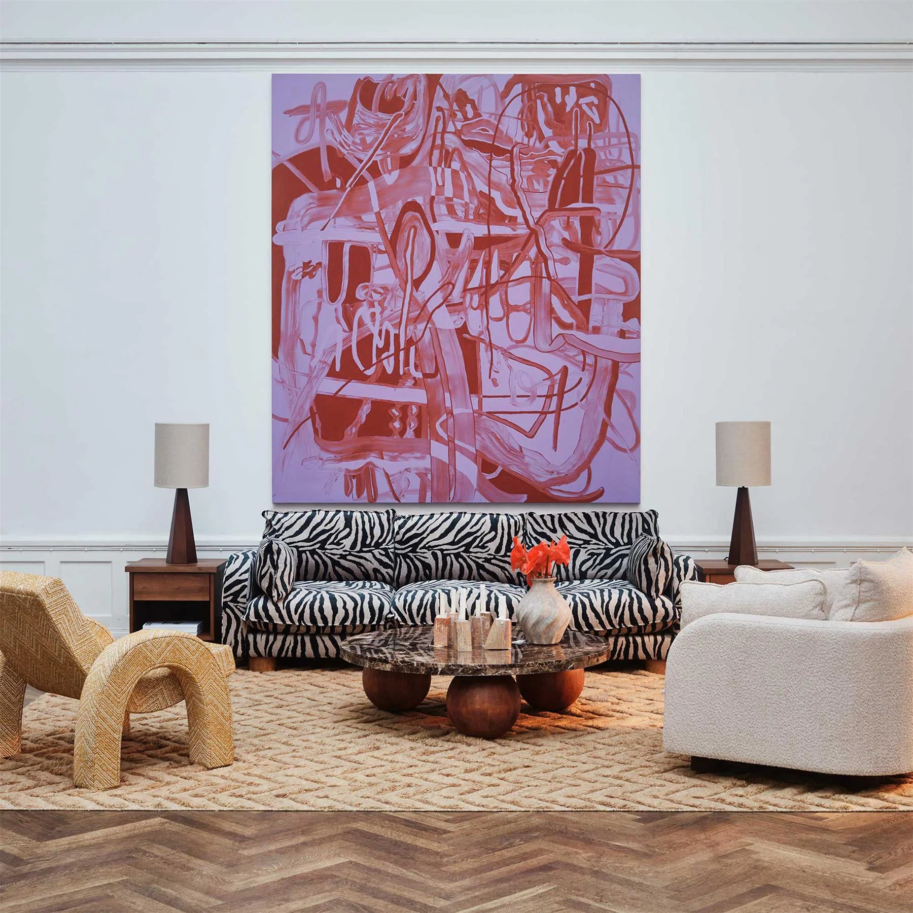 Dusty Deco Miles Sofa Zebra - Image 4