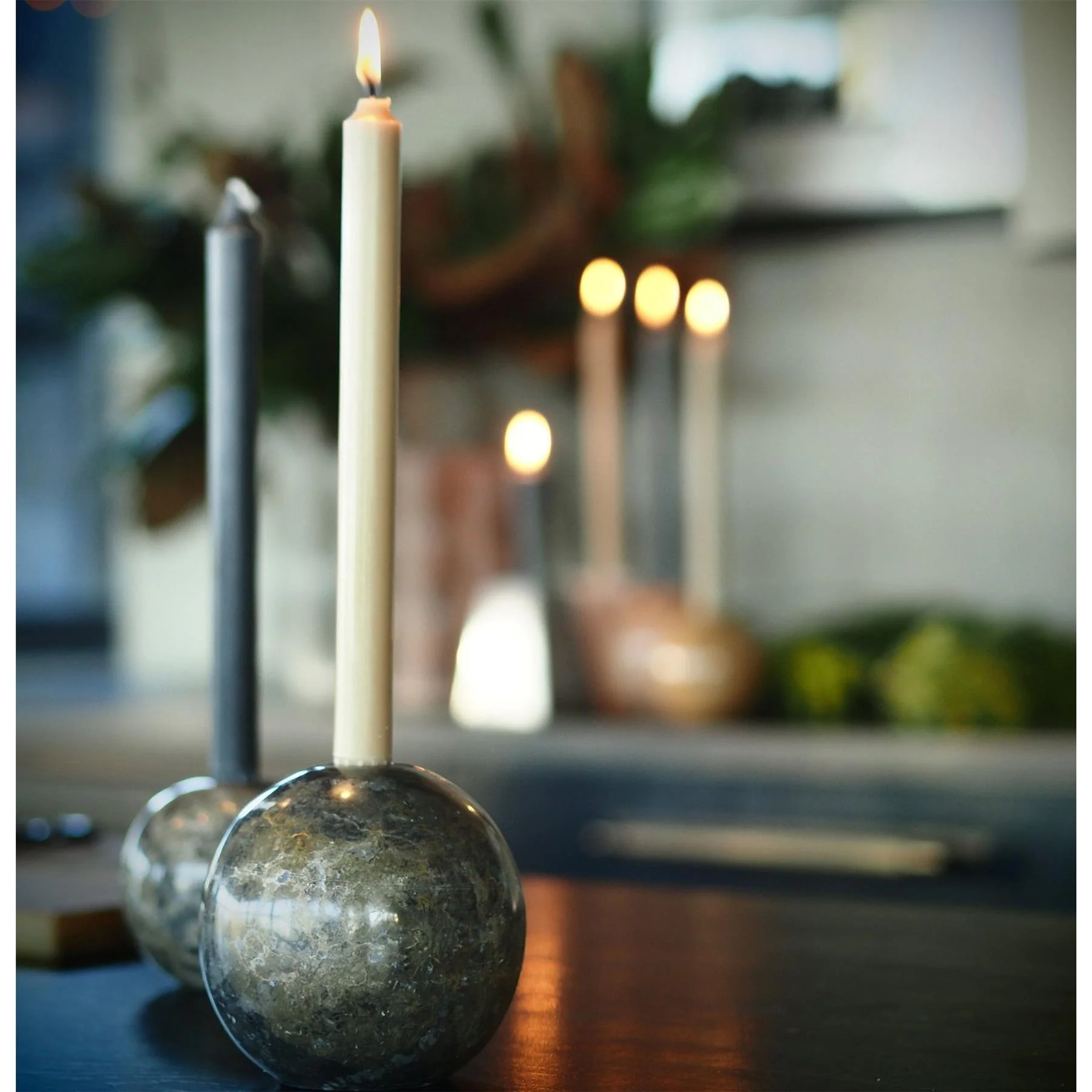 Dusty Deco Sphere Candle Holder - Image 3