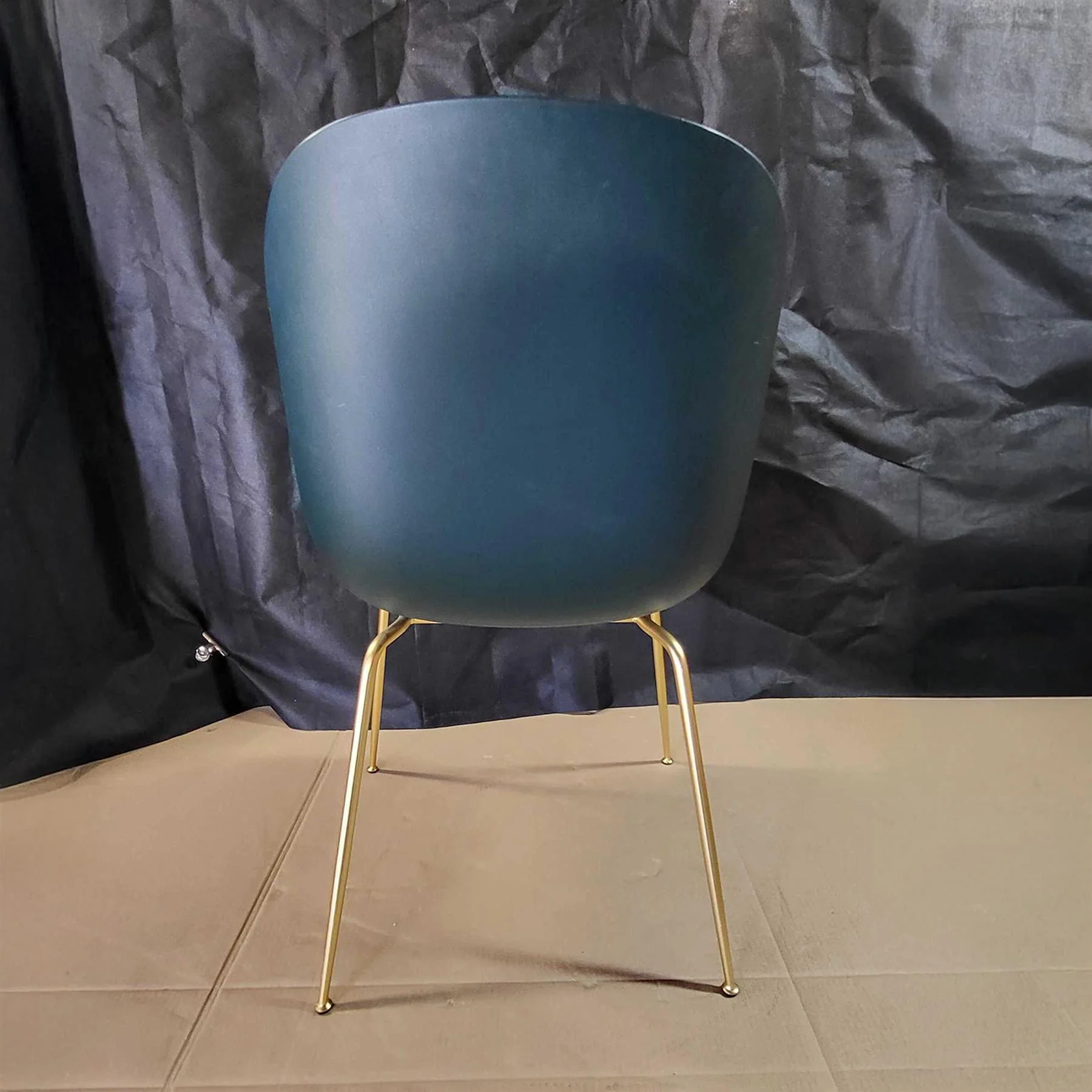 Ex-Display GUBI Beetle Dining Chair - Conic Base - Brass Base, Dark Green **STORE COLLECTION ONLY** - Image 3