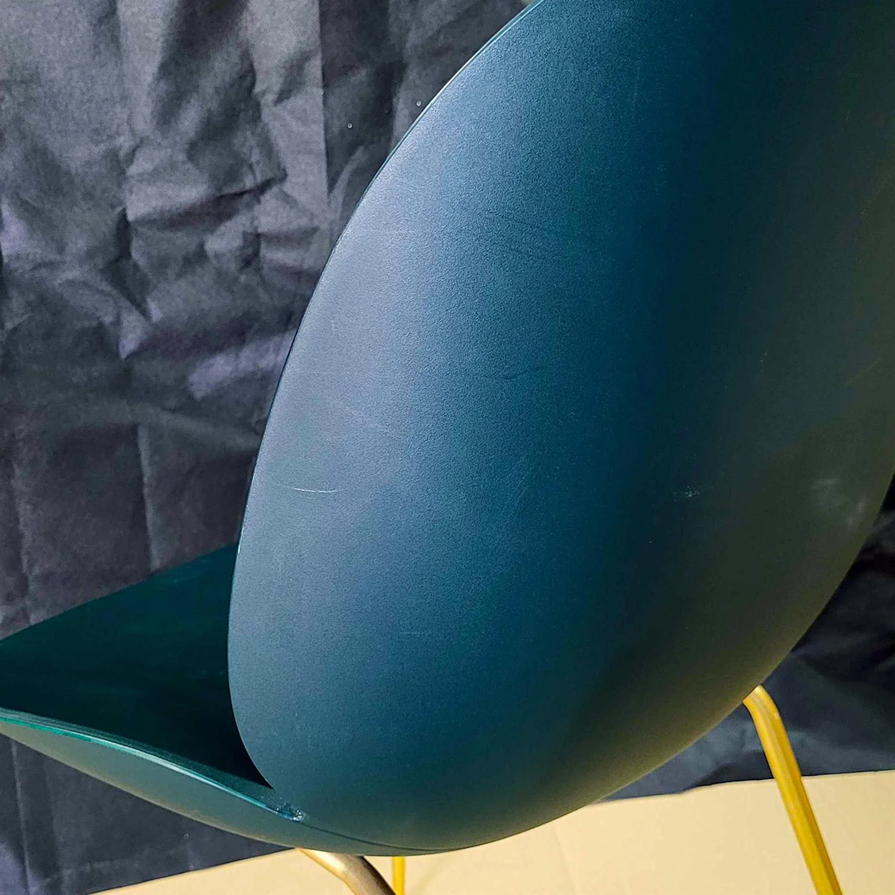 Ex-Display GUBI Beetle Dining Chair - Conic Base - Brass Base, Dark Green **STORE COLLECTION ONLY** - Image 4
