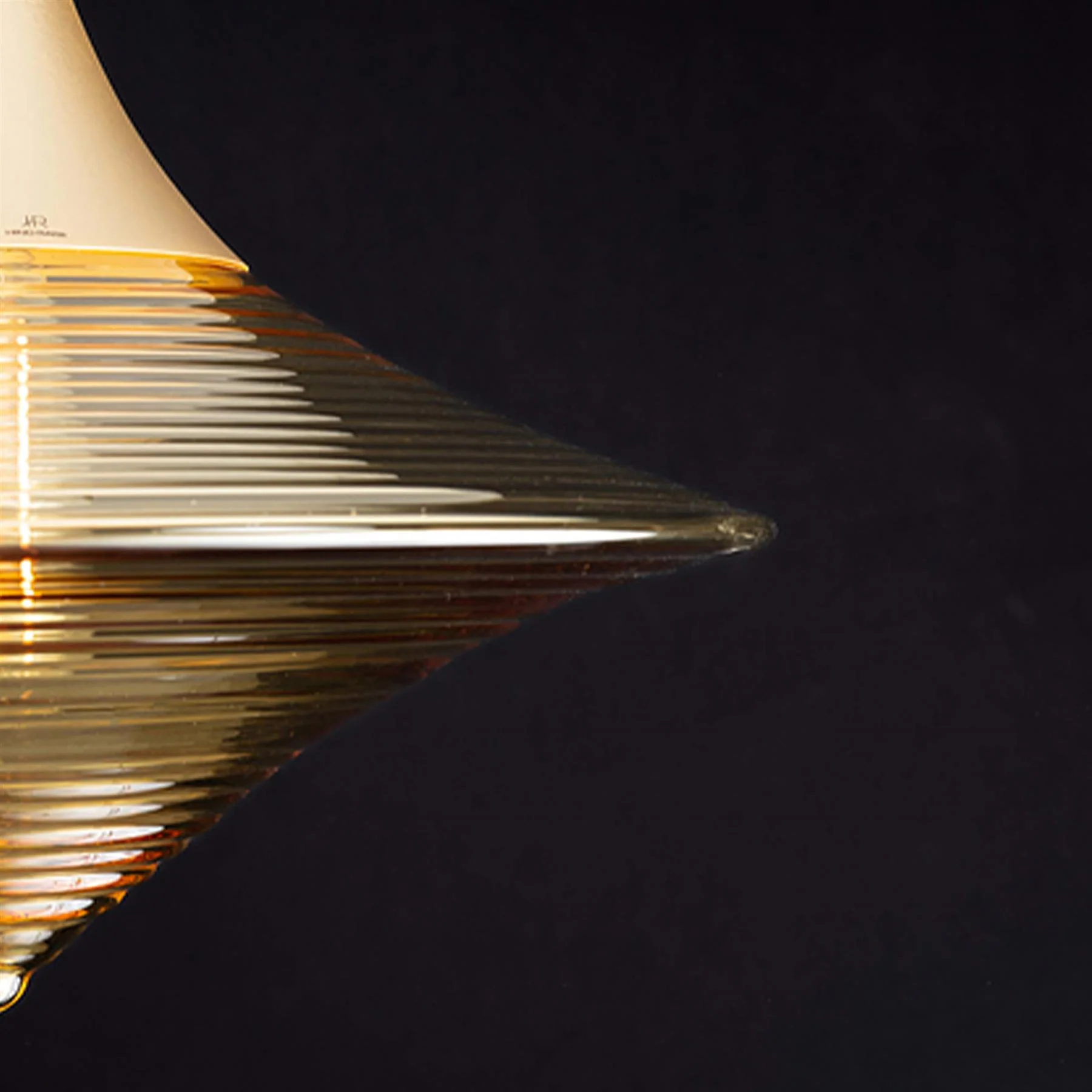 Ex-Display Hind Rabii Disca S Pendant Light - Amber and Brushed Gold - Image 4