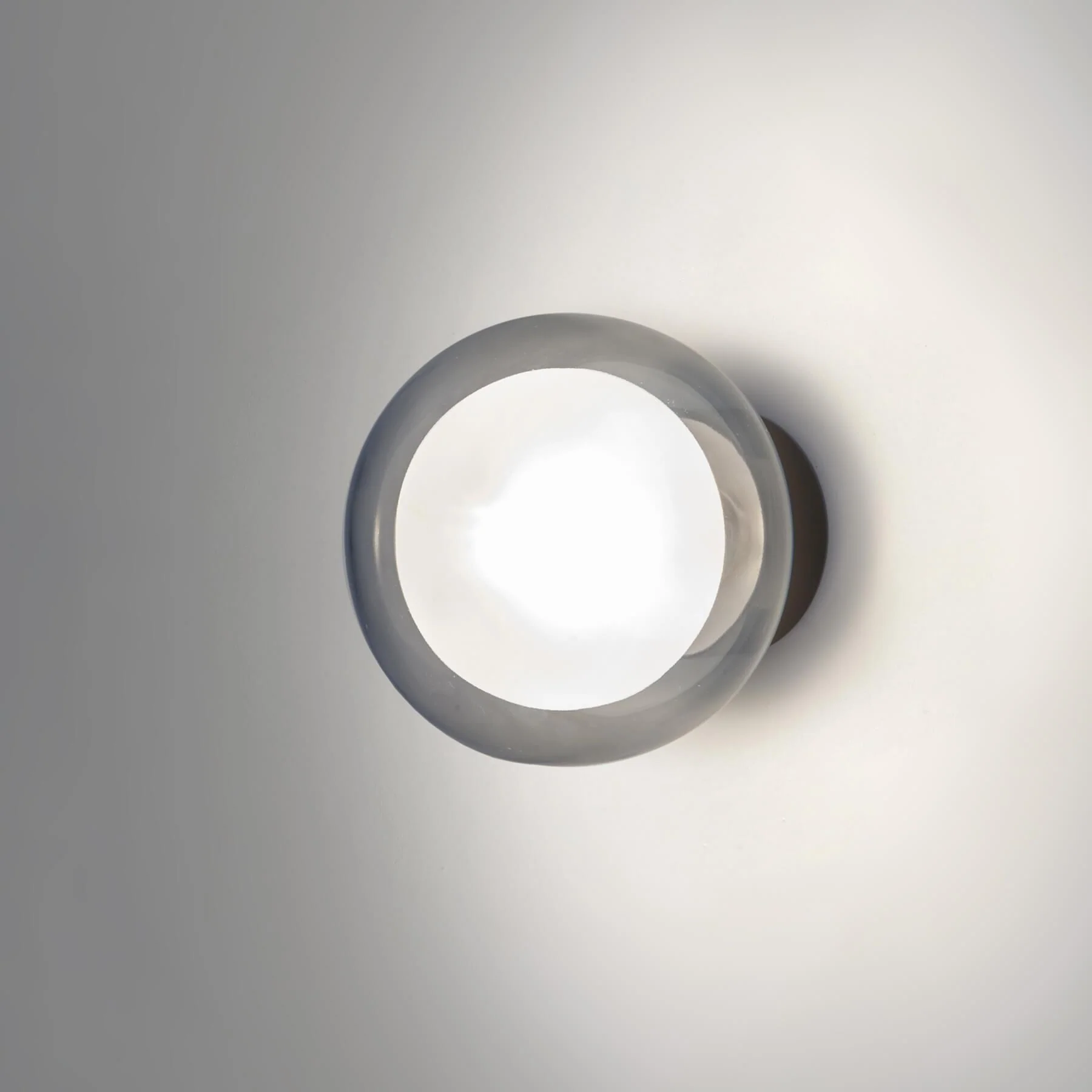 Ex-Display TOOY Nabila Wall / Ceiling Light - Small, Black Chrome with Smoke Glass