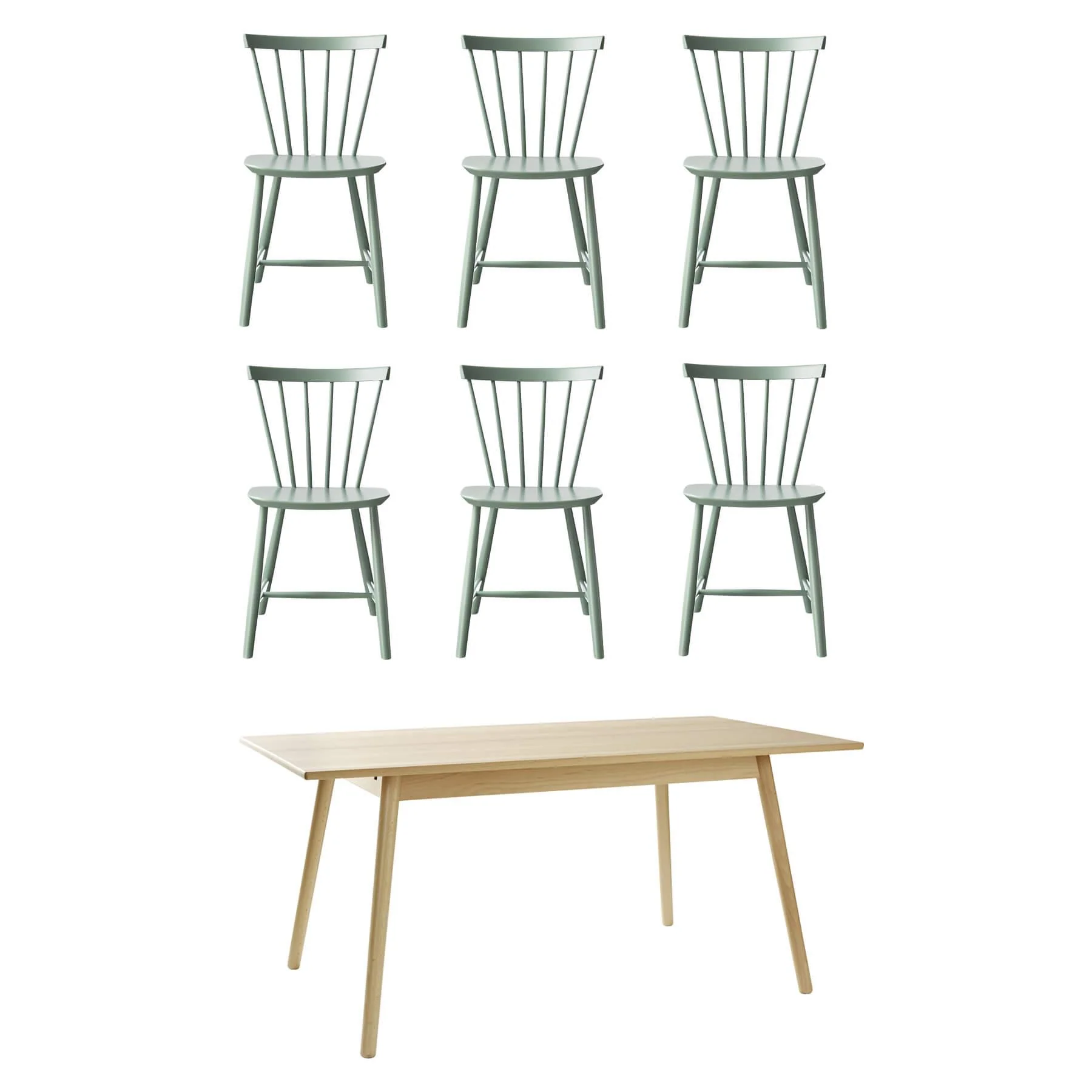FDB Mobler Family Dining Table Set - Image 12