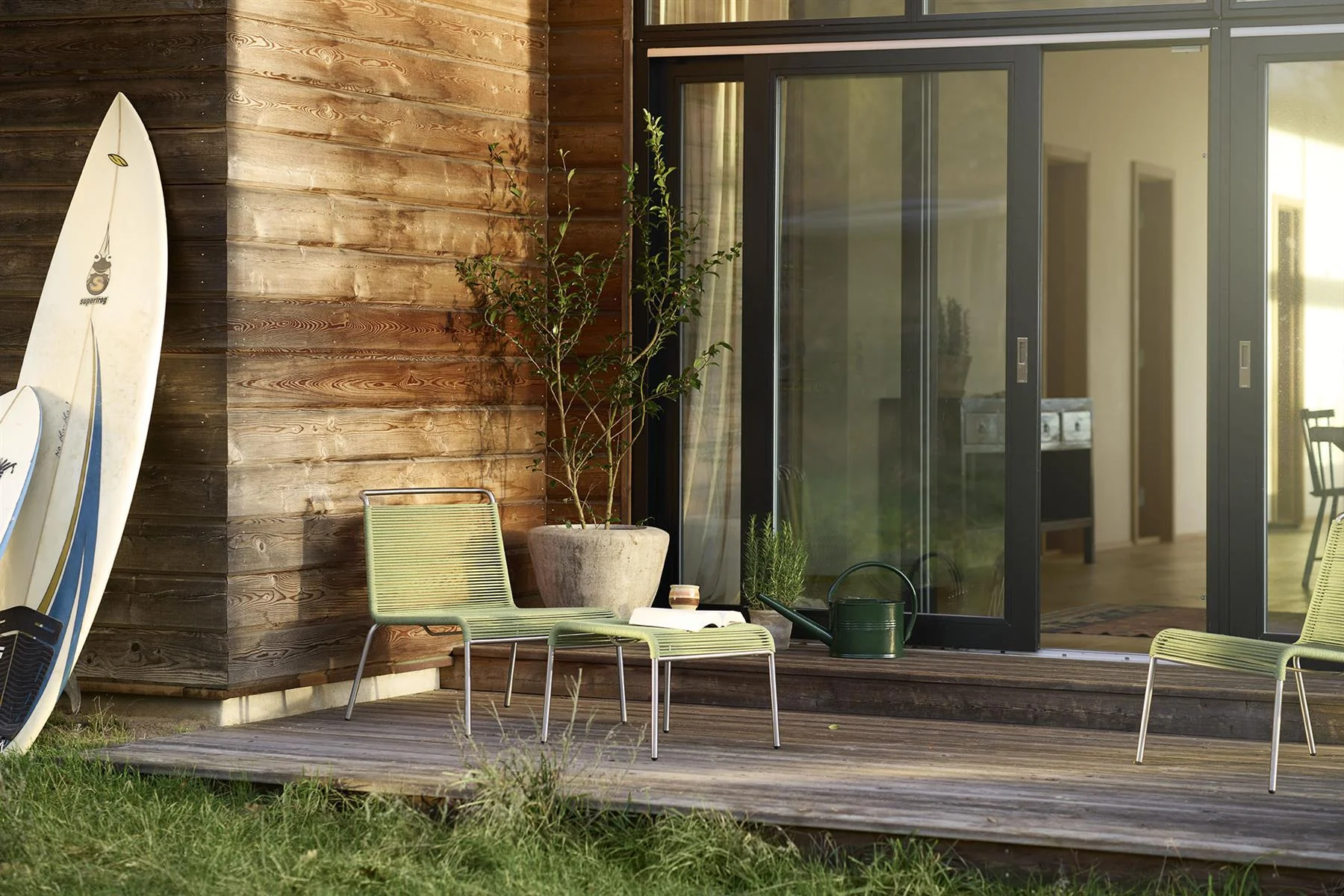 FDB Mobler M20L Teglgaard Cord Garden Lounge Chair - Image 2