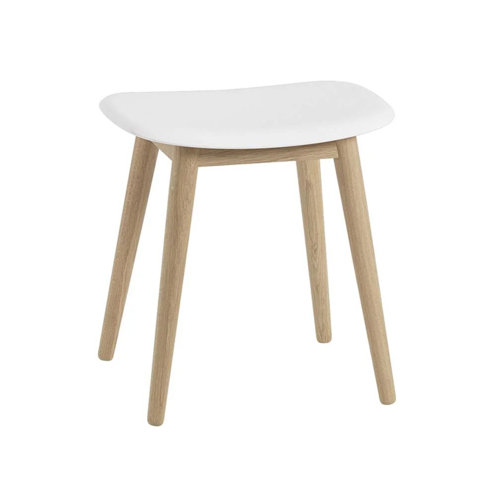 Fiber stool - wood base - Image 2