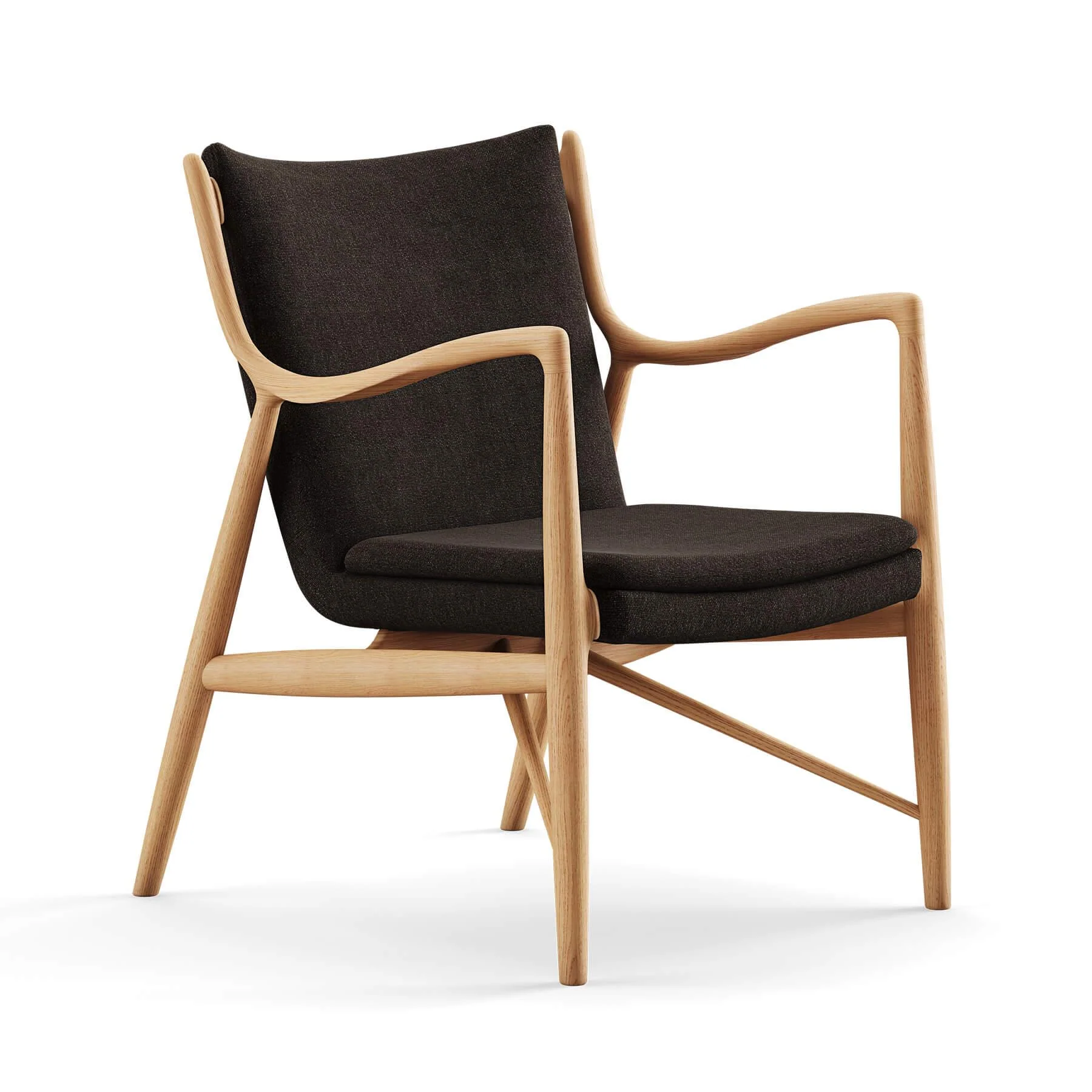 Finn Juhl The 45 Chair in Dark Oiled Oak - Image 15