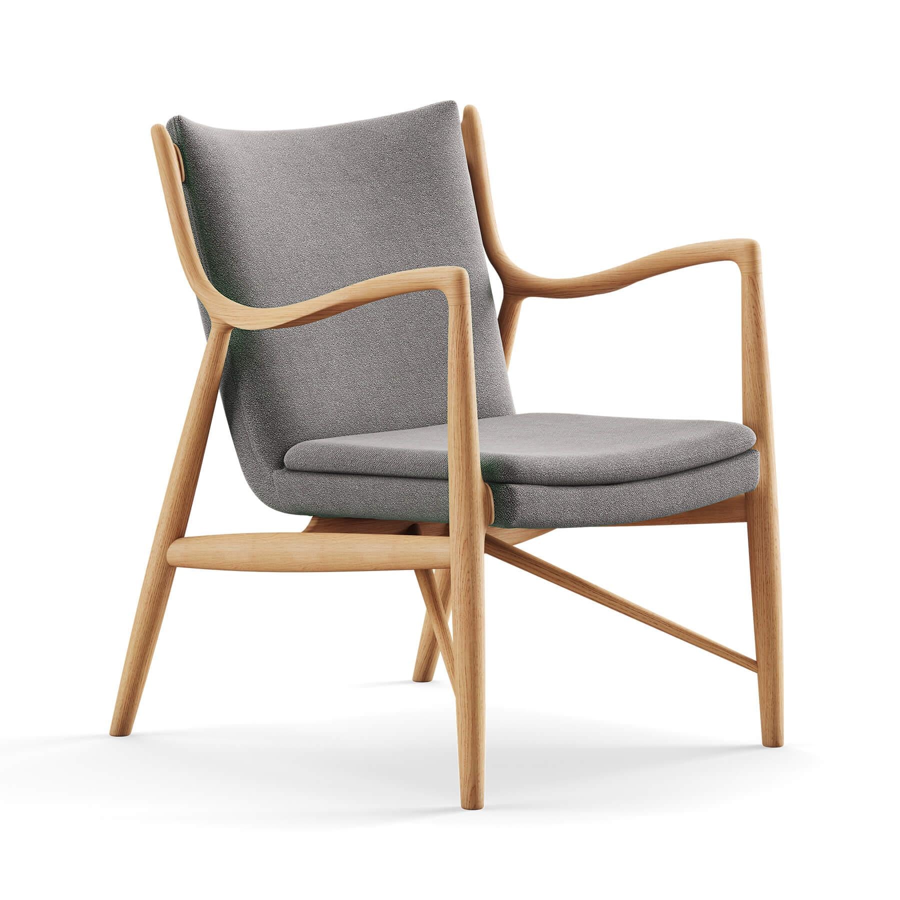 Finn Juhl The 45 Chair in Dark Oiled Oak - Image 16