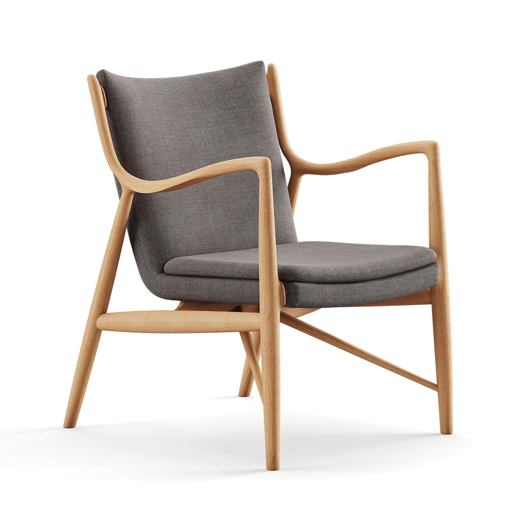 Finn Juhl The 45 Chair in Dark Oiled Oak - Image 26