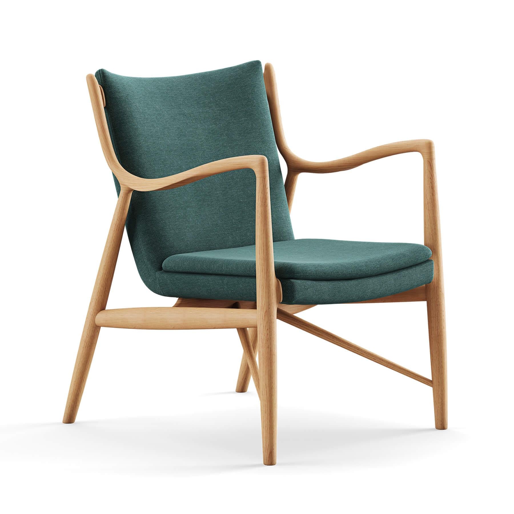 Finn Juhl The 45 Chair in Dark Oiled Oak - Image 28