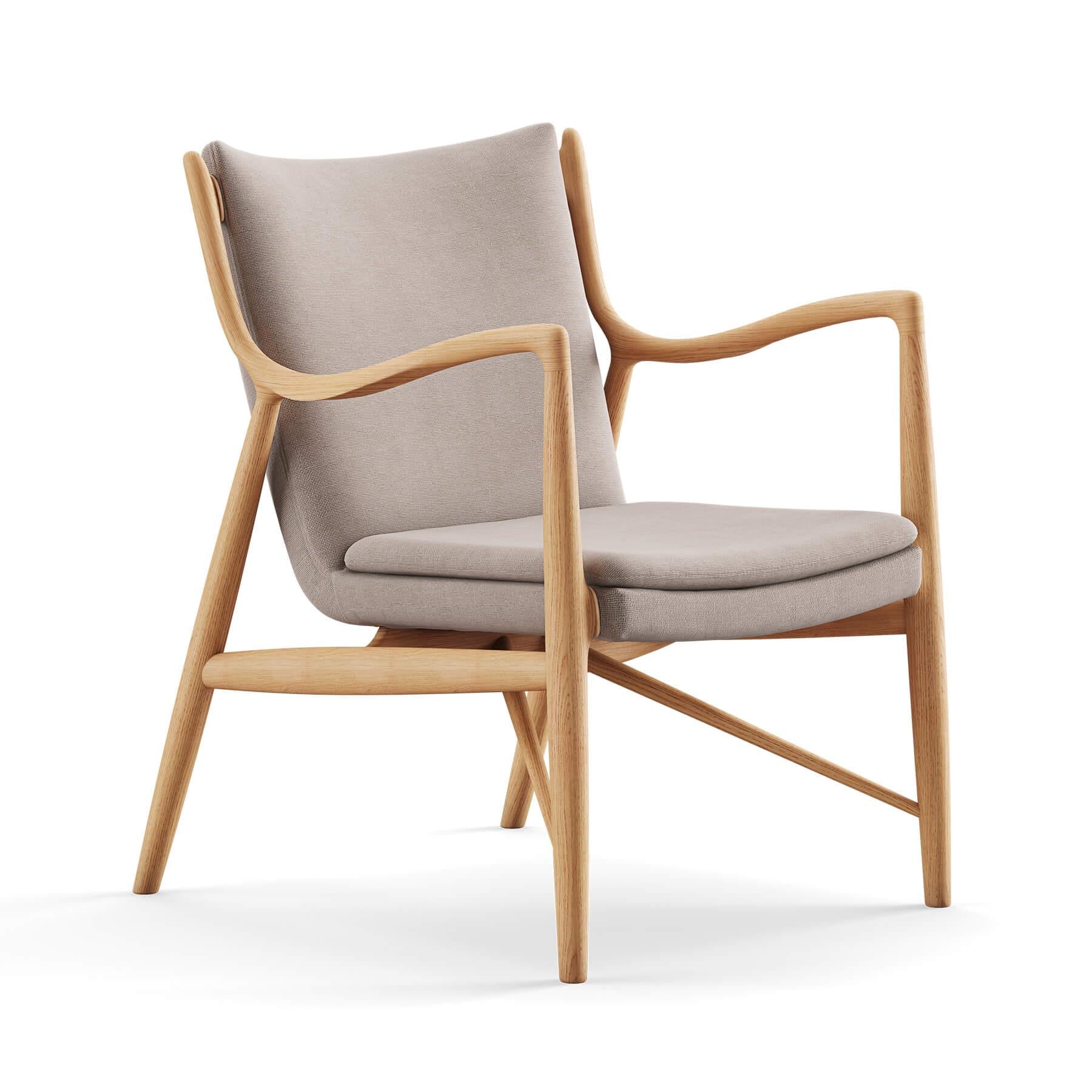 Finn Juhl The 45 Chair in Dark Oiled Oak - Image 40