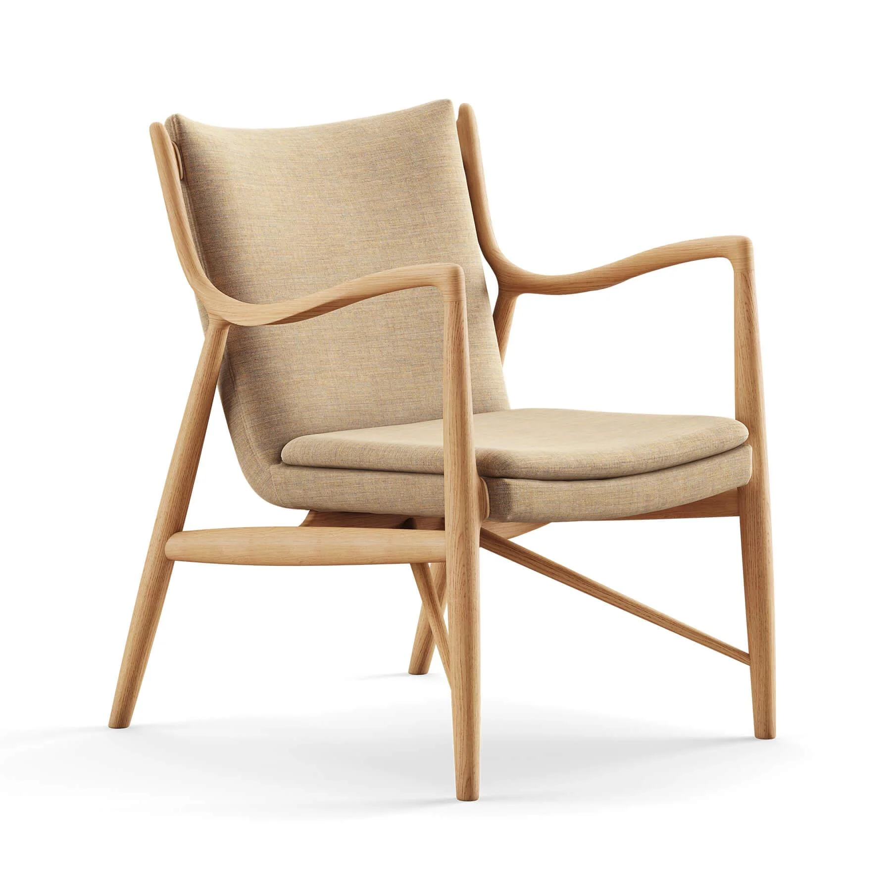 Finn Juhl The 45 Chair in Dark Oiled Oak - Image 47