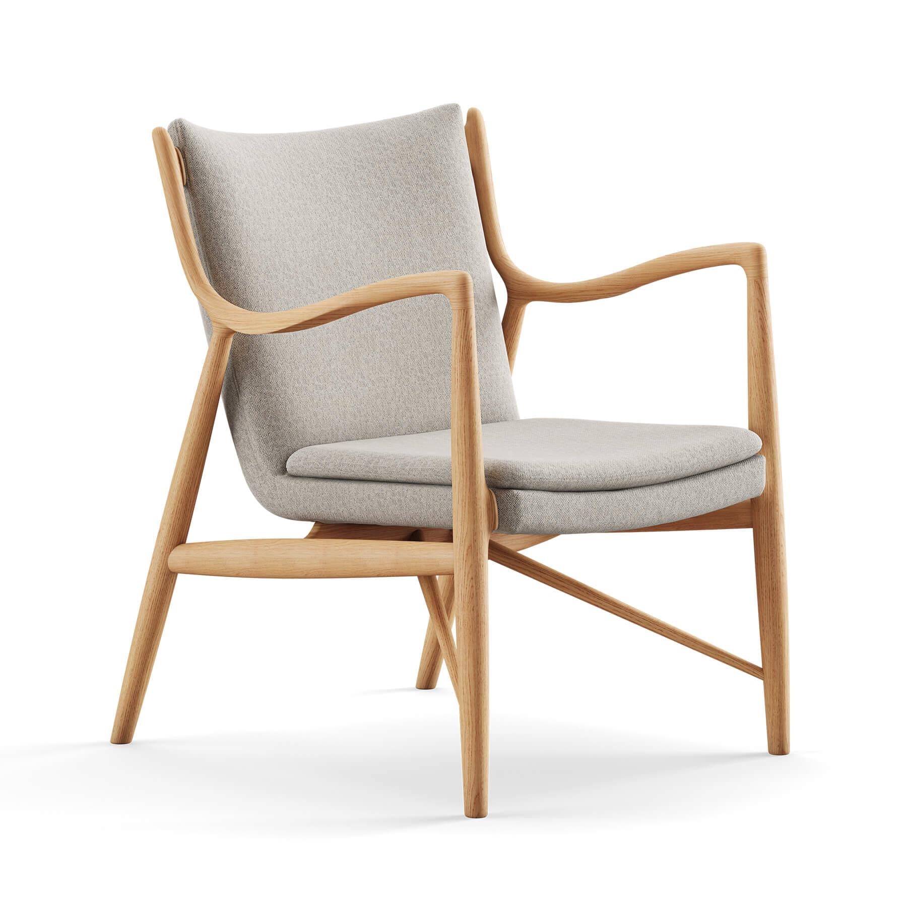 Finn Juhl The 45 Chair in Dark Oiled Oak - Image 49