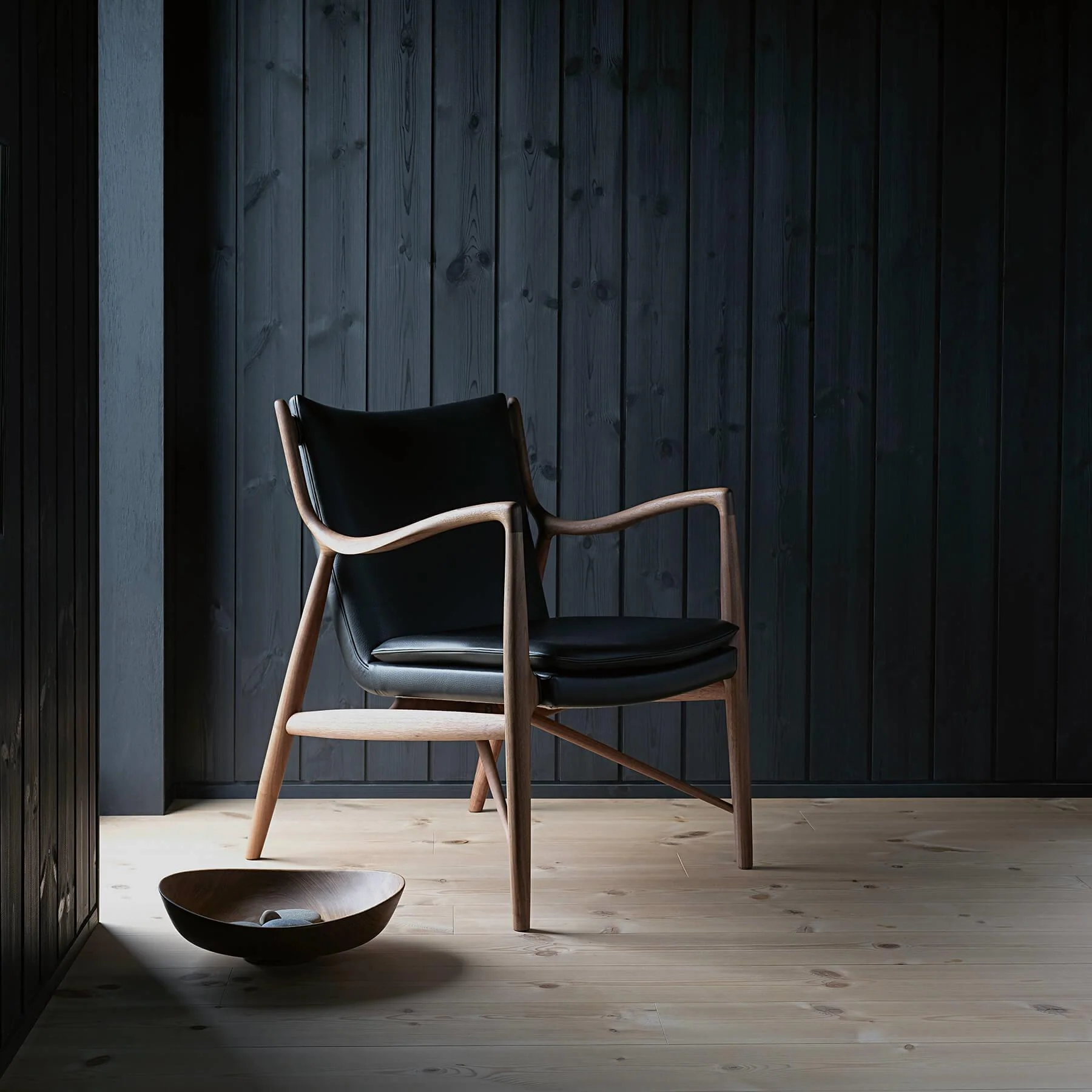Finn Juhl The 45 Chair in Dark Oiled Oak - Image 5