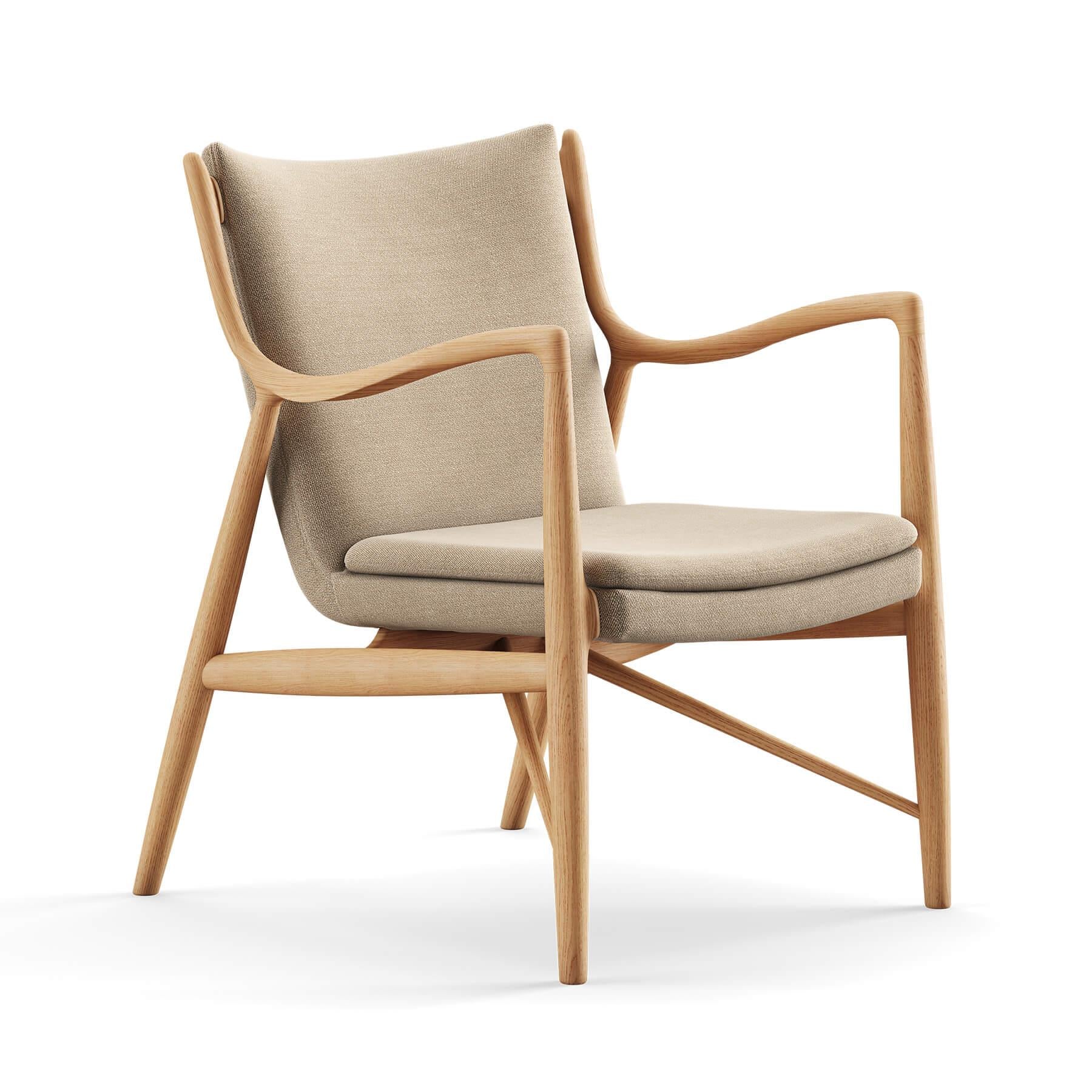 Finn Juhl The 45 Chair in Dark Oiled Oak - Image 9