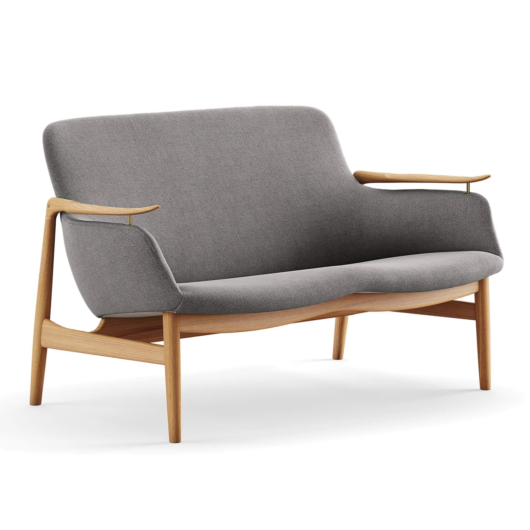Finn Juhl The 53 Sofa in Dark Oiled Oak - Image 6