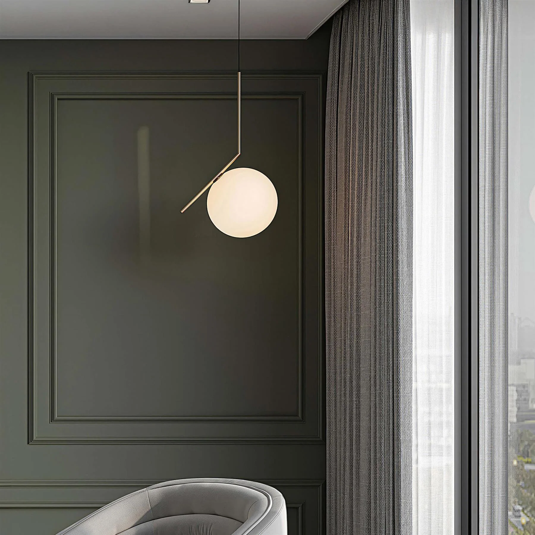 Flos IC 10 Anniversary Pendant Light - 24K Gold Plated - Image 3