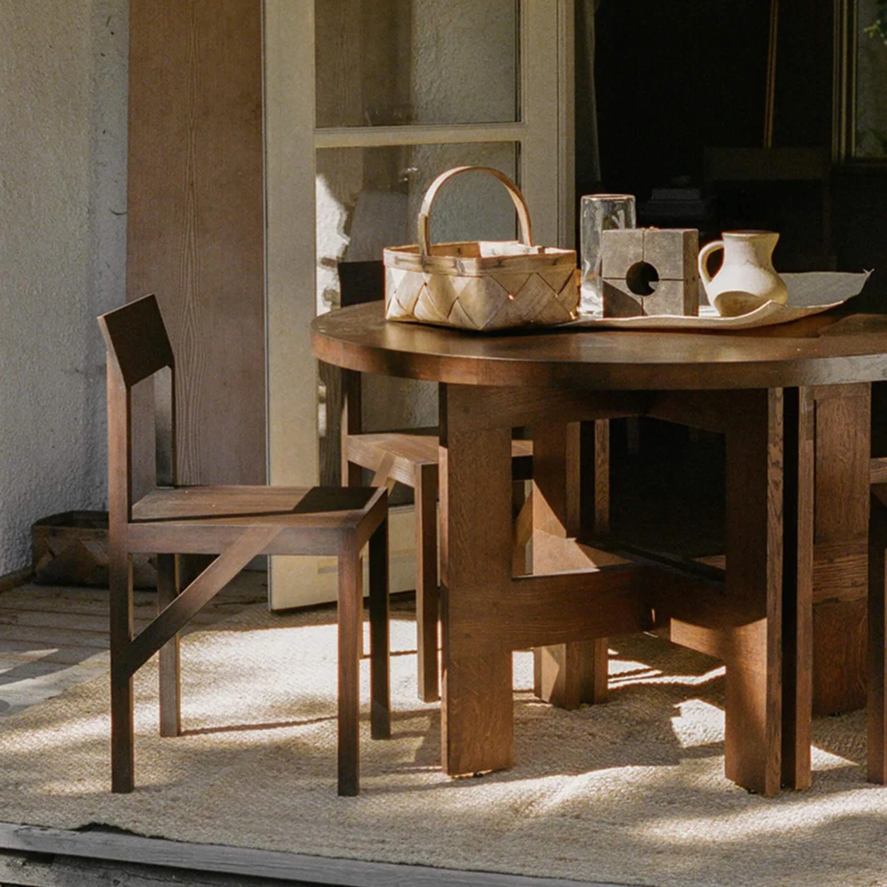 Frama Farmhouse Trestle Dining Table - Round - Image 3