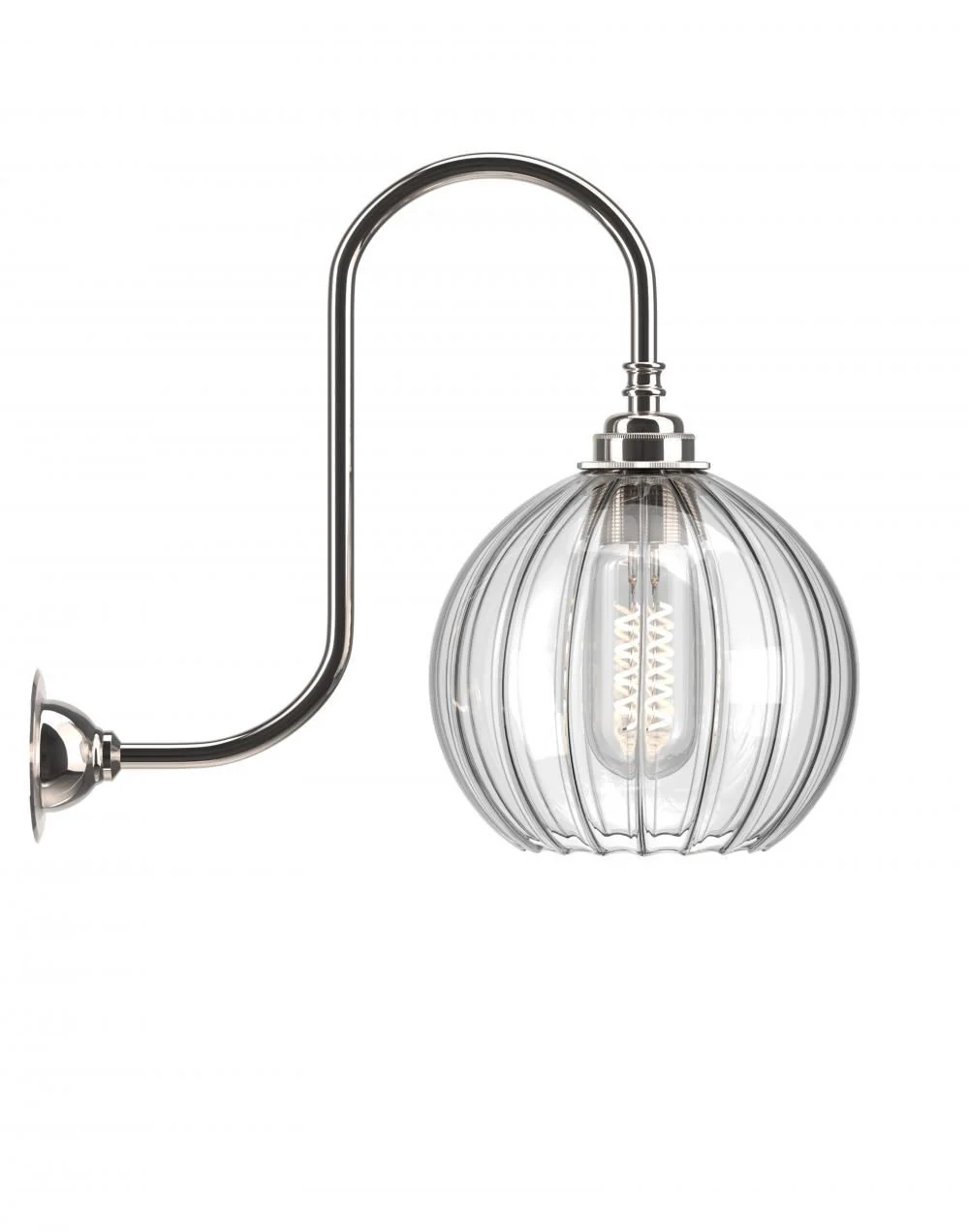Fritz Fryer Hereford Swan Neck Bathroom Wall Light - Image 5