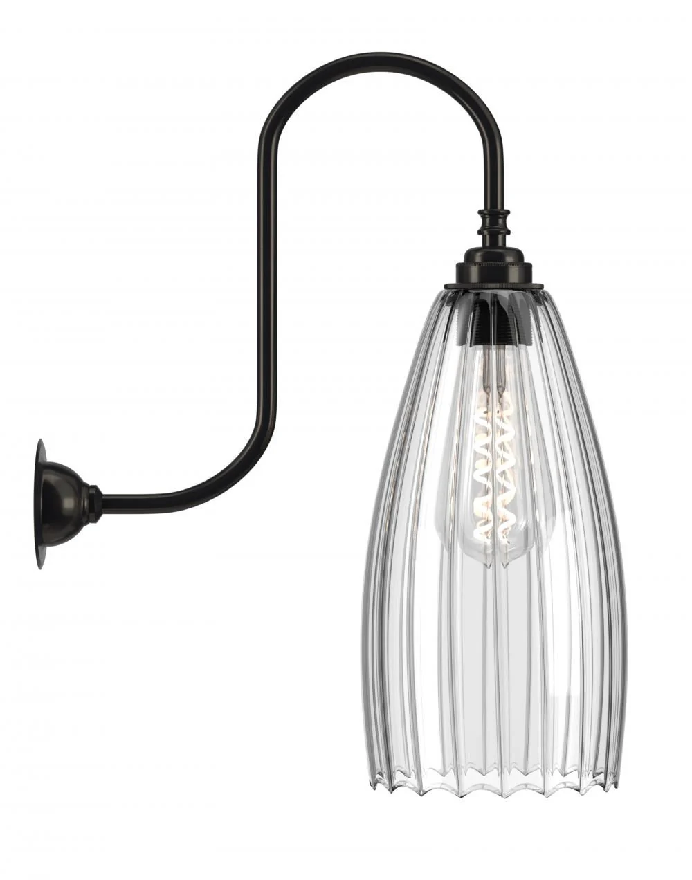 Fritz Fryer Upton Swan Neck Bathroom Wall Light - Image 8