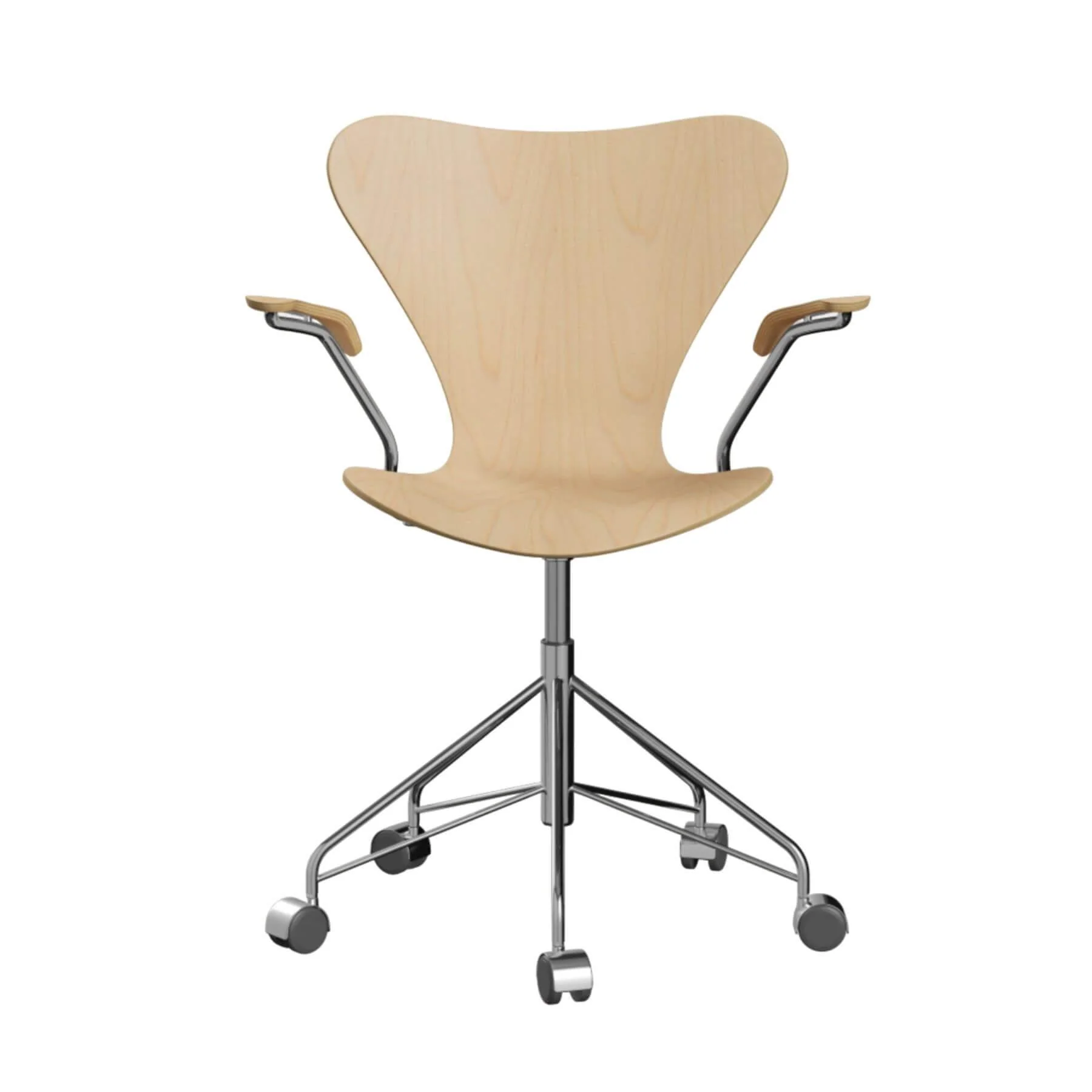 Fritz Hansen Series 7 Wooden Swivel Armchair - Image 3