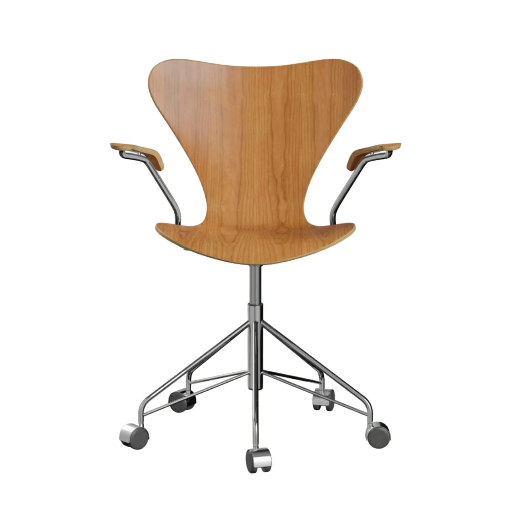 Fritz Hansen Series 7 Wooden Swivel Armchair - Image 7