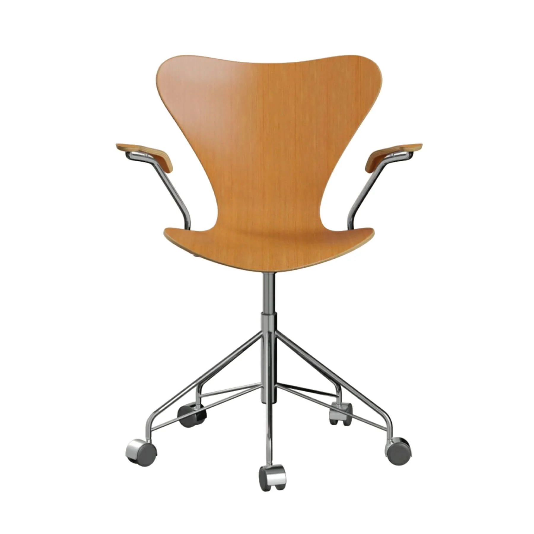 Fritz Hansen Series 7 Wooden Swivel Armchair - Image 8