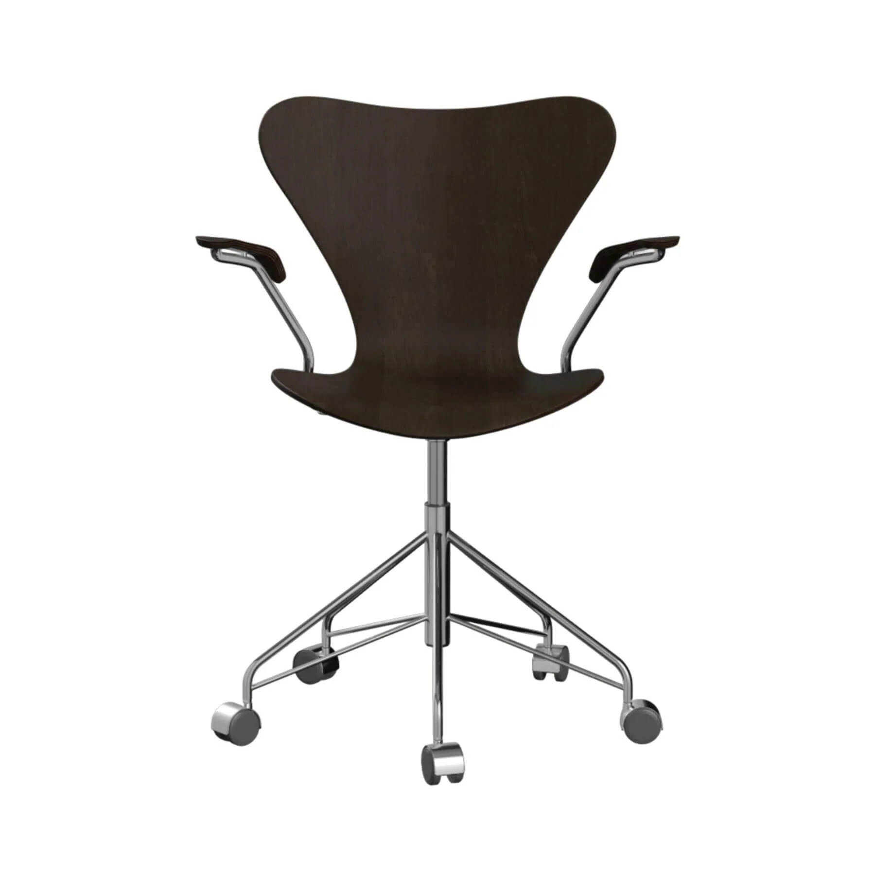 Fritz Hansen Series 7 Wooden Swivel Armchair - Image 9