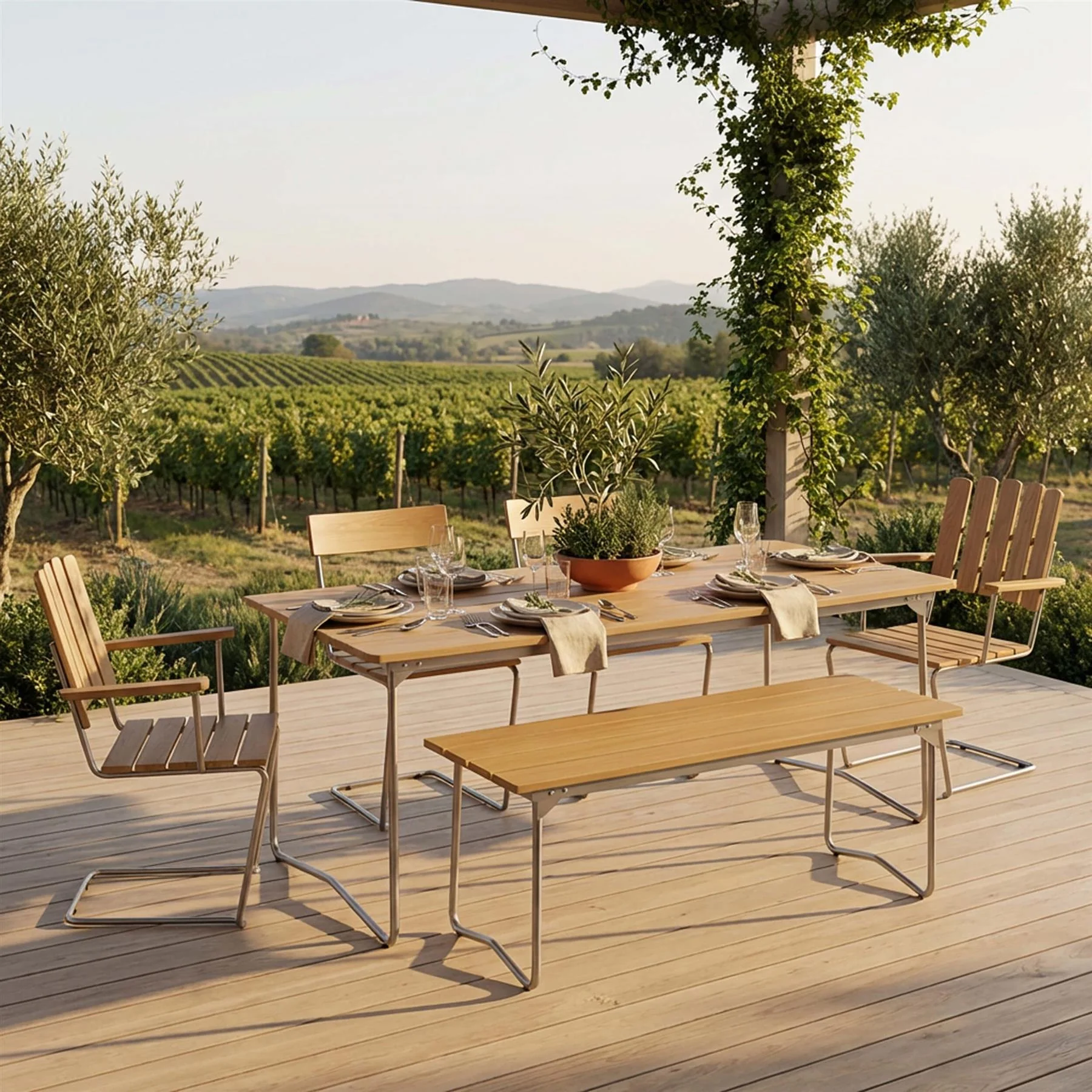 Grythyttan Stalmobler Patio Set - Curated by Holloways of Ludlow - Image 4
