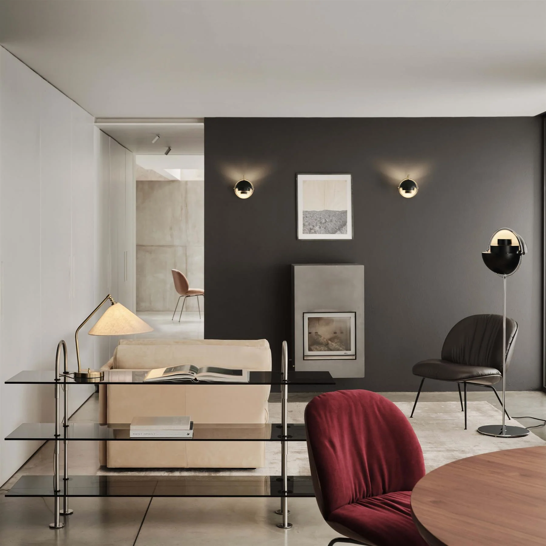 GUBI Grashoppa Lamp with Fabric Shade - Image 3