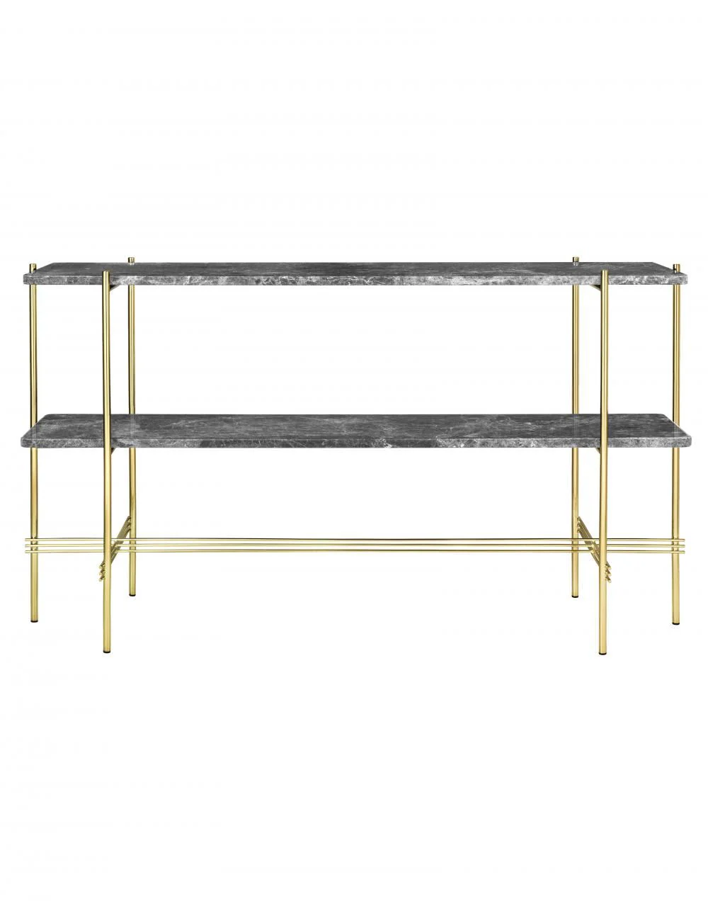 GUBI TS Console Table with Brass Frame - with Shelves - Image 3