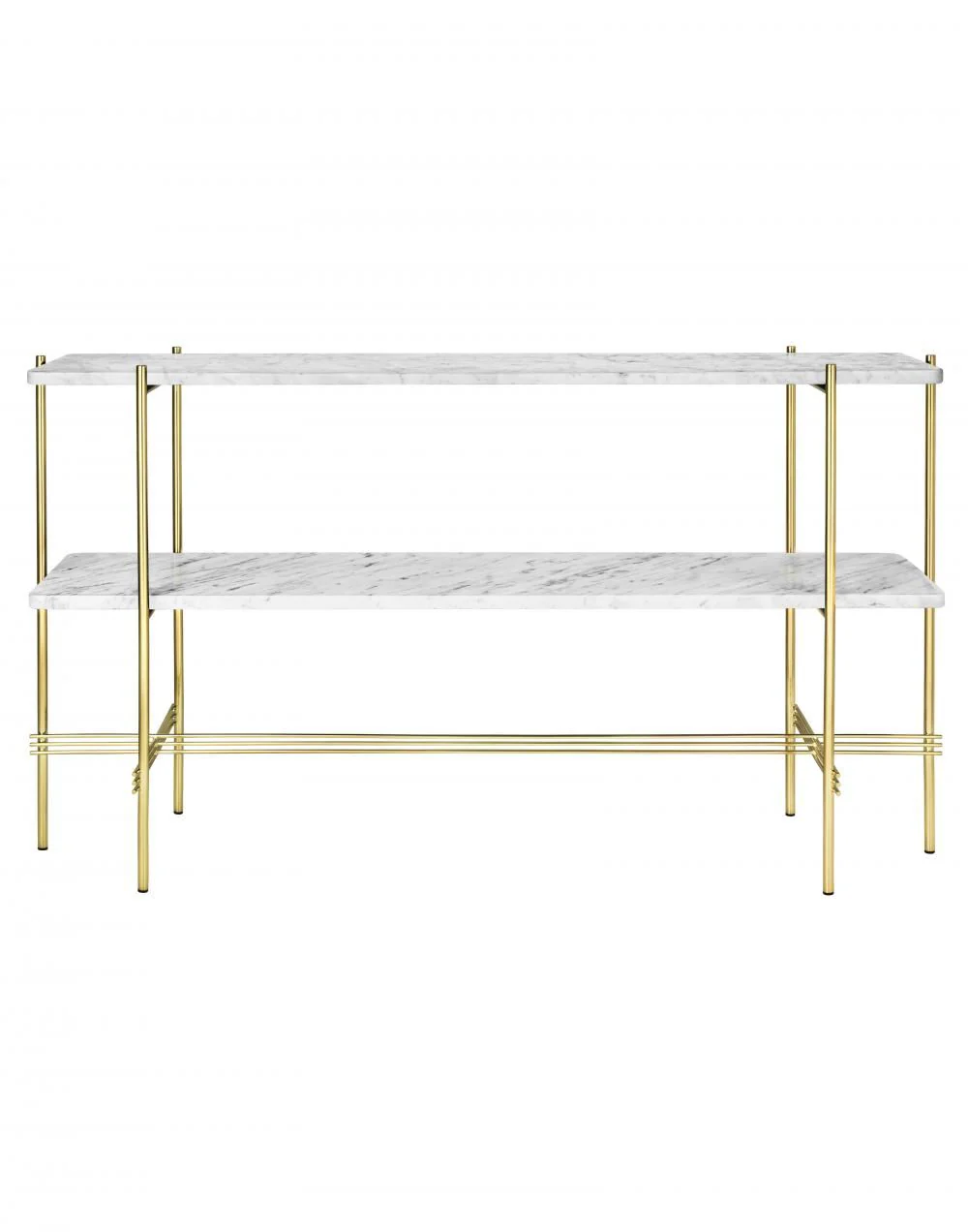 GUBI TS Console Table with Brass Frame - with Shelves - Image 4