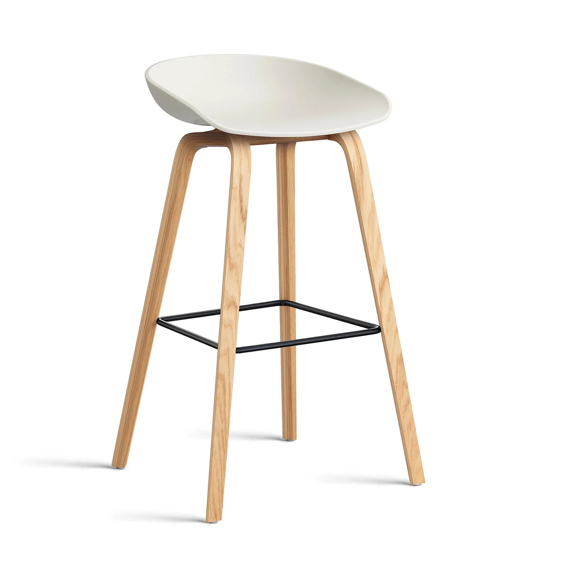HAY About a Stool 32 Standard Gliders Bar Stool, Black Footrest - Image 12