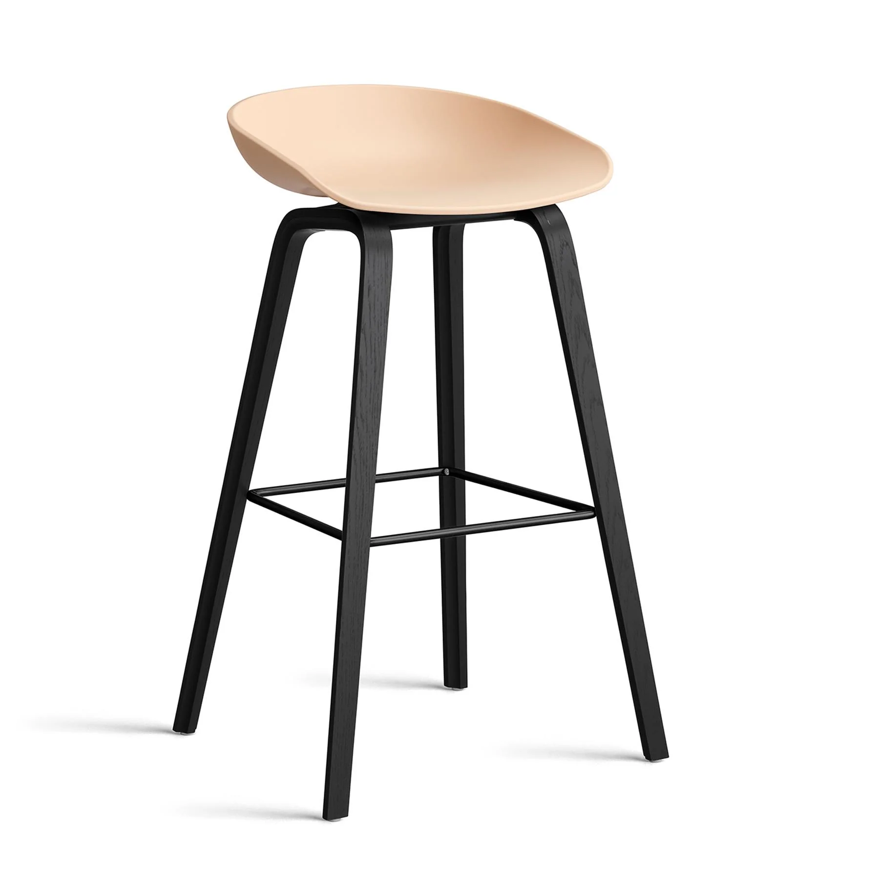HAY About a Stool 32 Standard Gliders Bar Stool, Black Footrest - Image 21