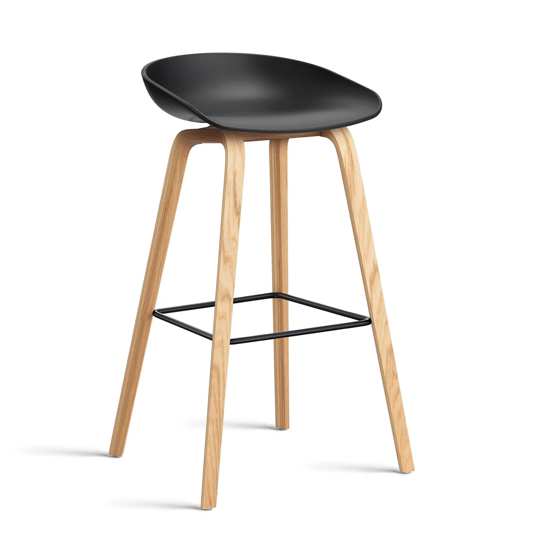 HAY About a Stool 32 Standard Gliders Bar Stool, Black Footrest - Image 23