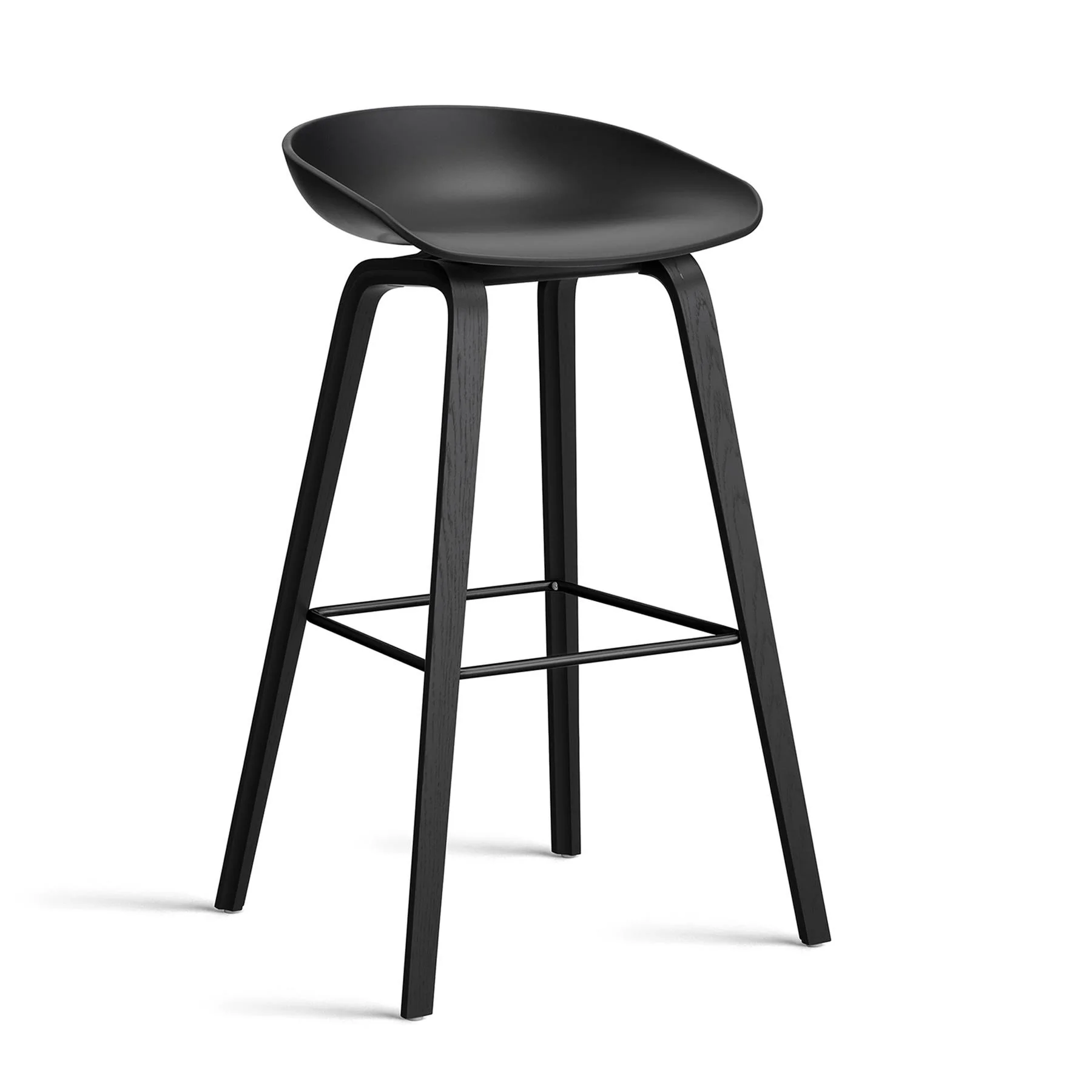 HAY About a Stool 32 Standard Gliders Bar Stool, Black Footrest - Image 28