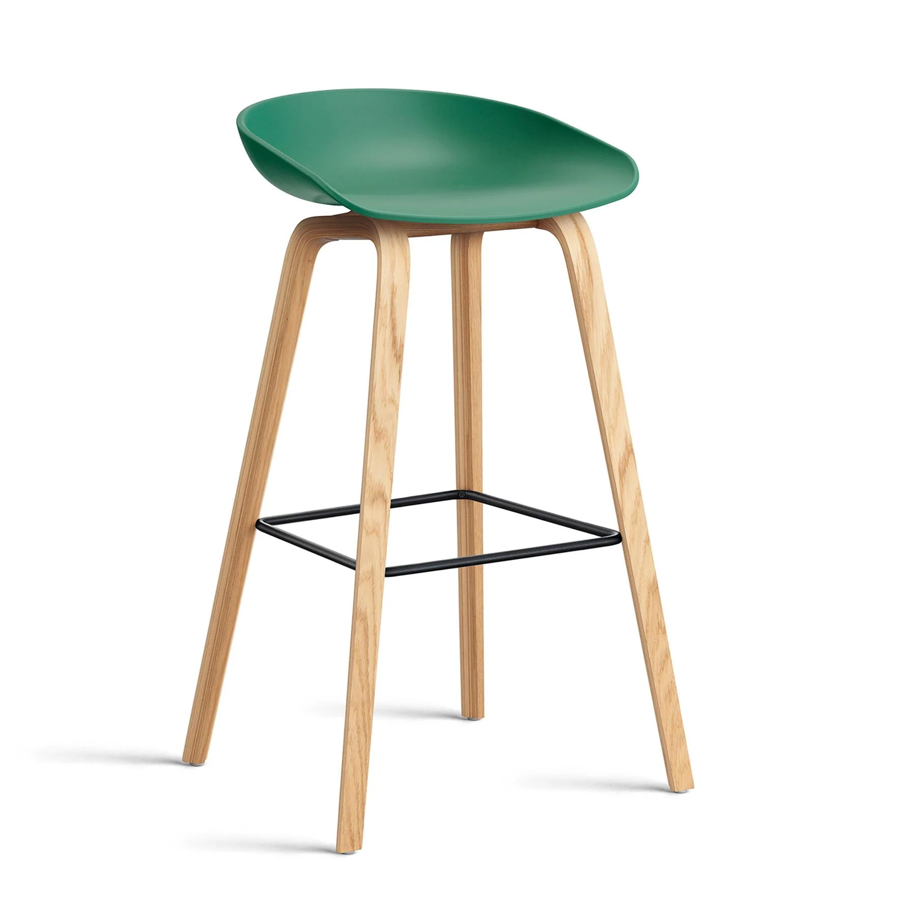 HAY About a Stool 32 Standard Gliders Bar Stool, Black Footrest - Image 7